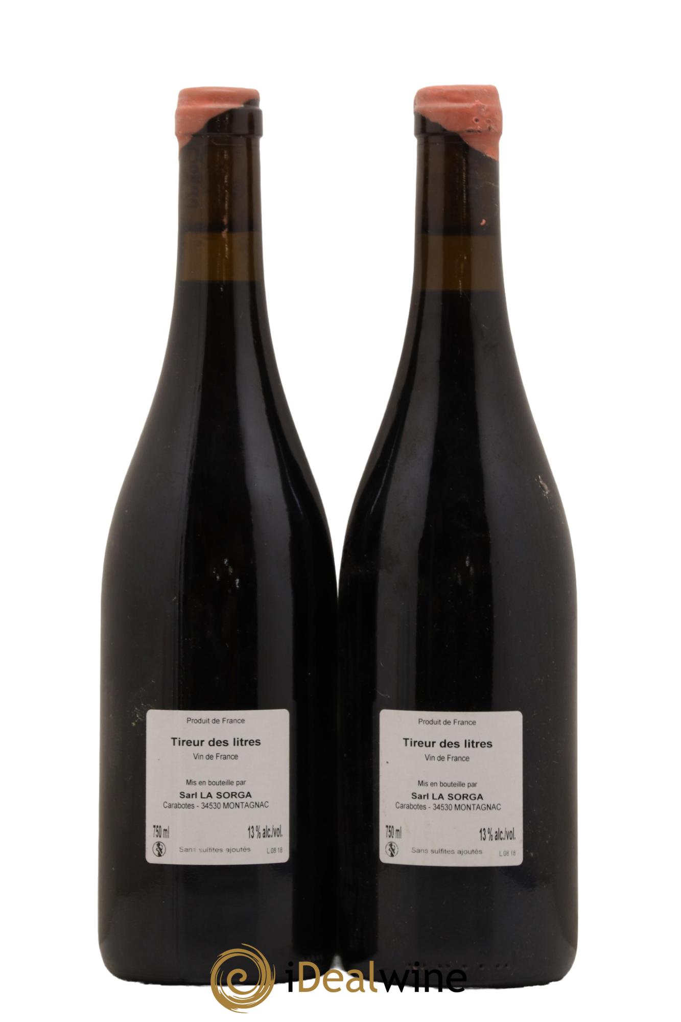 Vin de France Tireur de Litres La Sorga Anthony Tortul 2018 - Lot de 2 bouteilles - 1