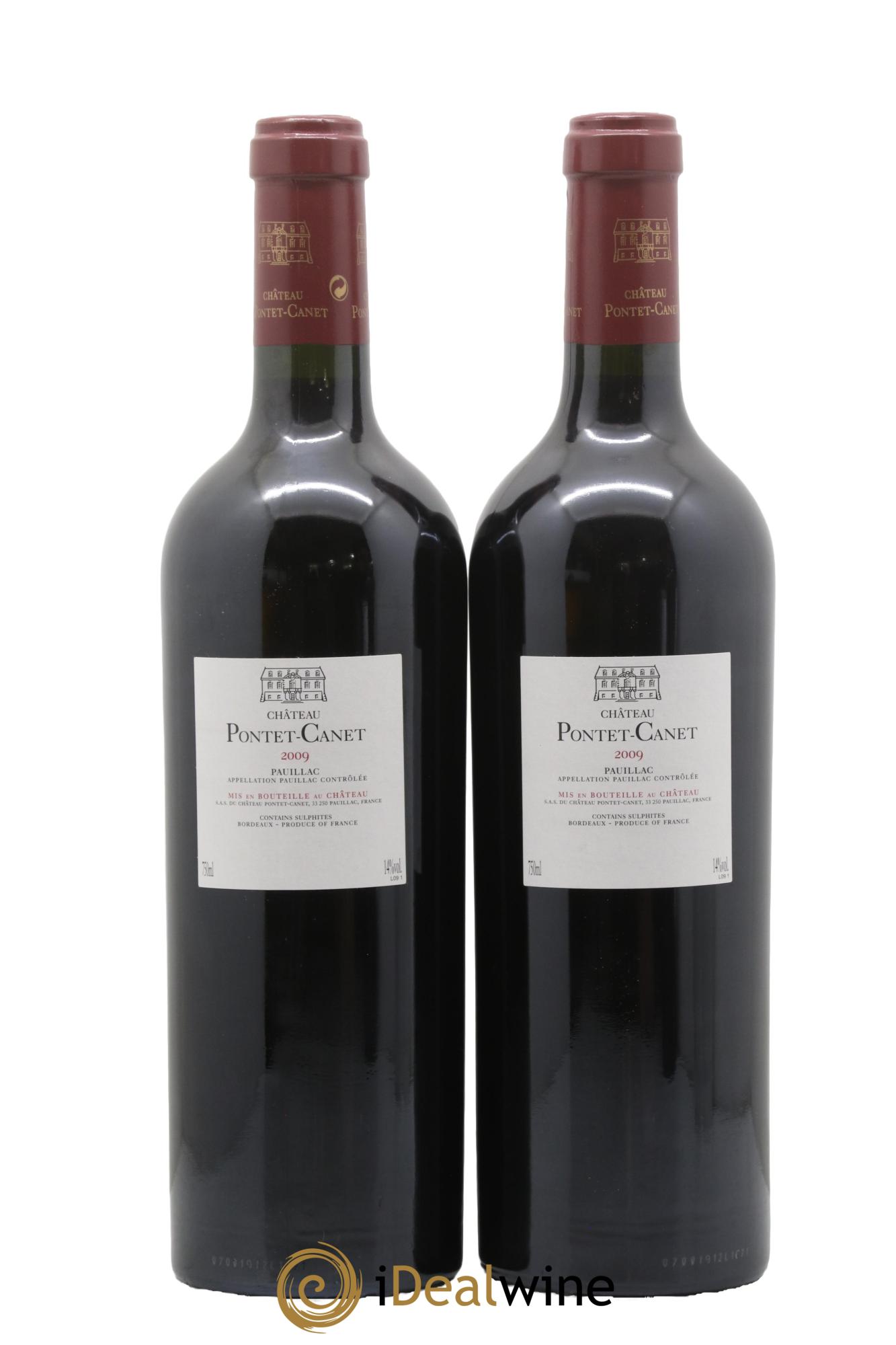 Château Pontet Canet 5ème Grand Cru Classé  2009 - Lot de 2 bouteilles - 1