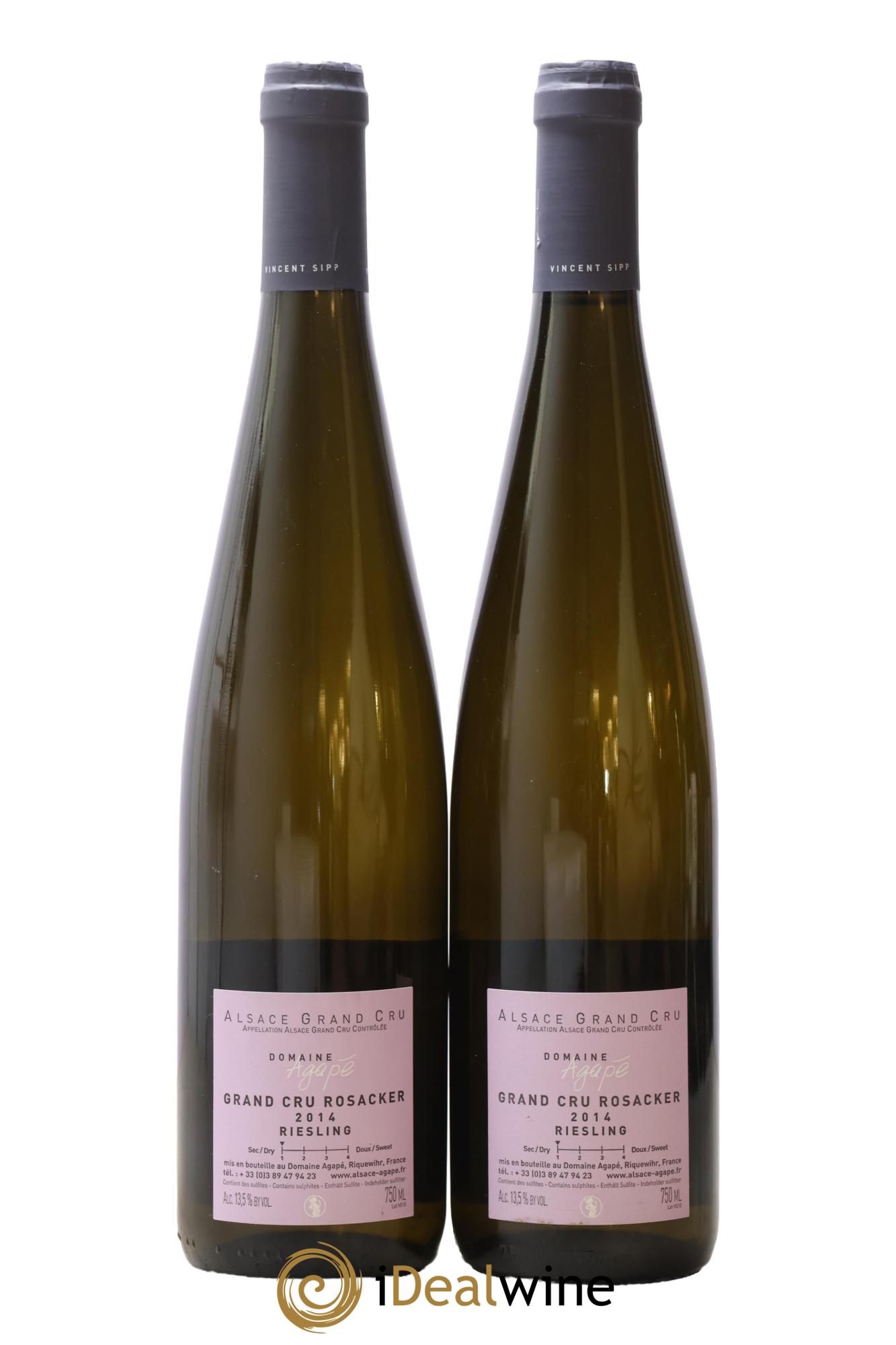 Alsace Grand cru Riesling Rosacker Agapé 2014 - Lotto di 2 bottiglie - 1