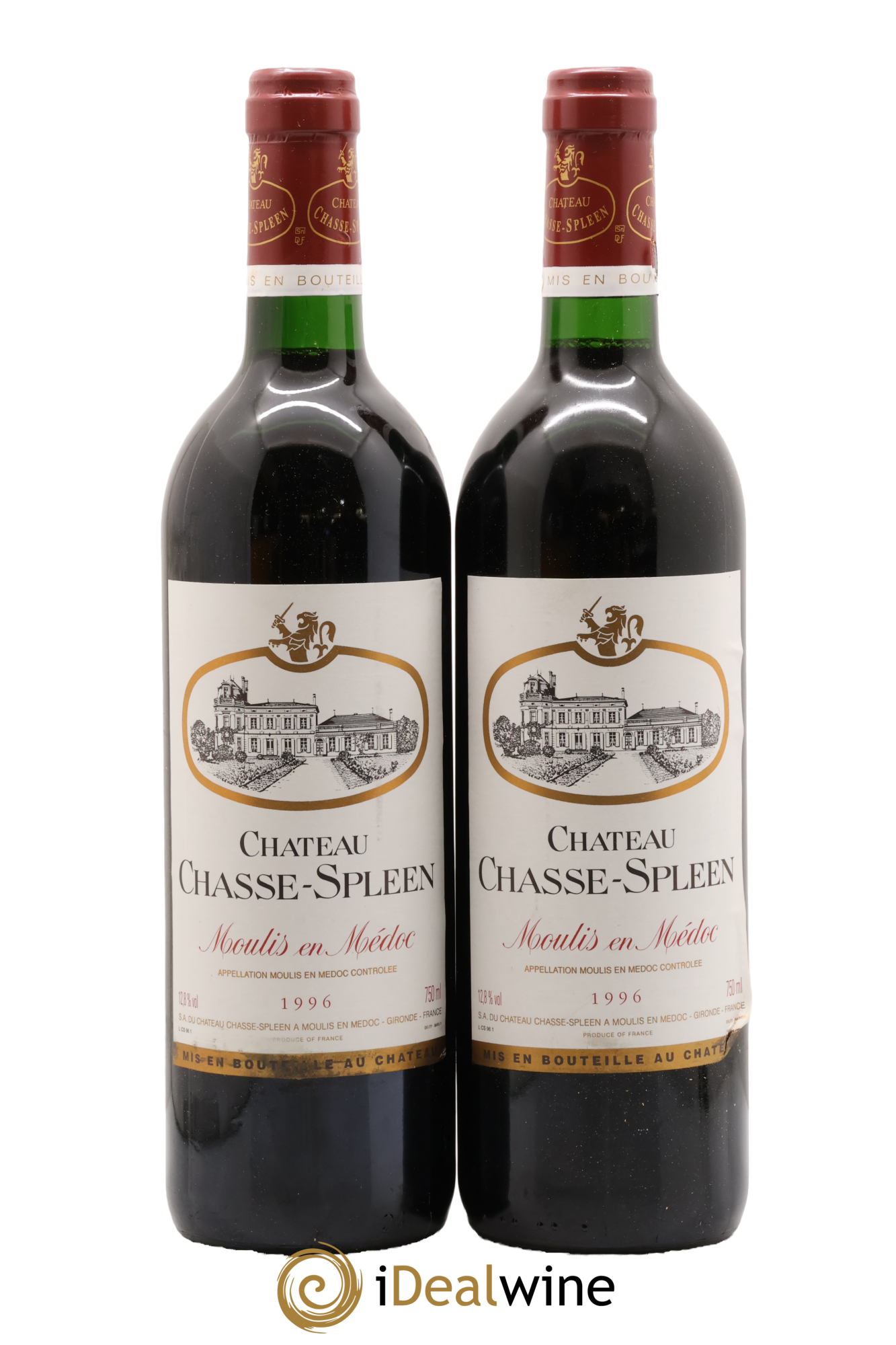 Château Chasse Spleen 1996 - Lot de 2 bouteilles - 0
