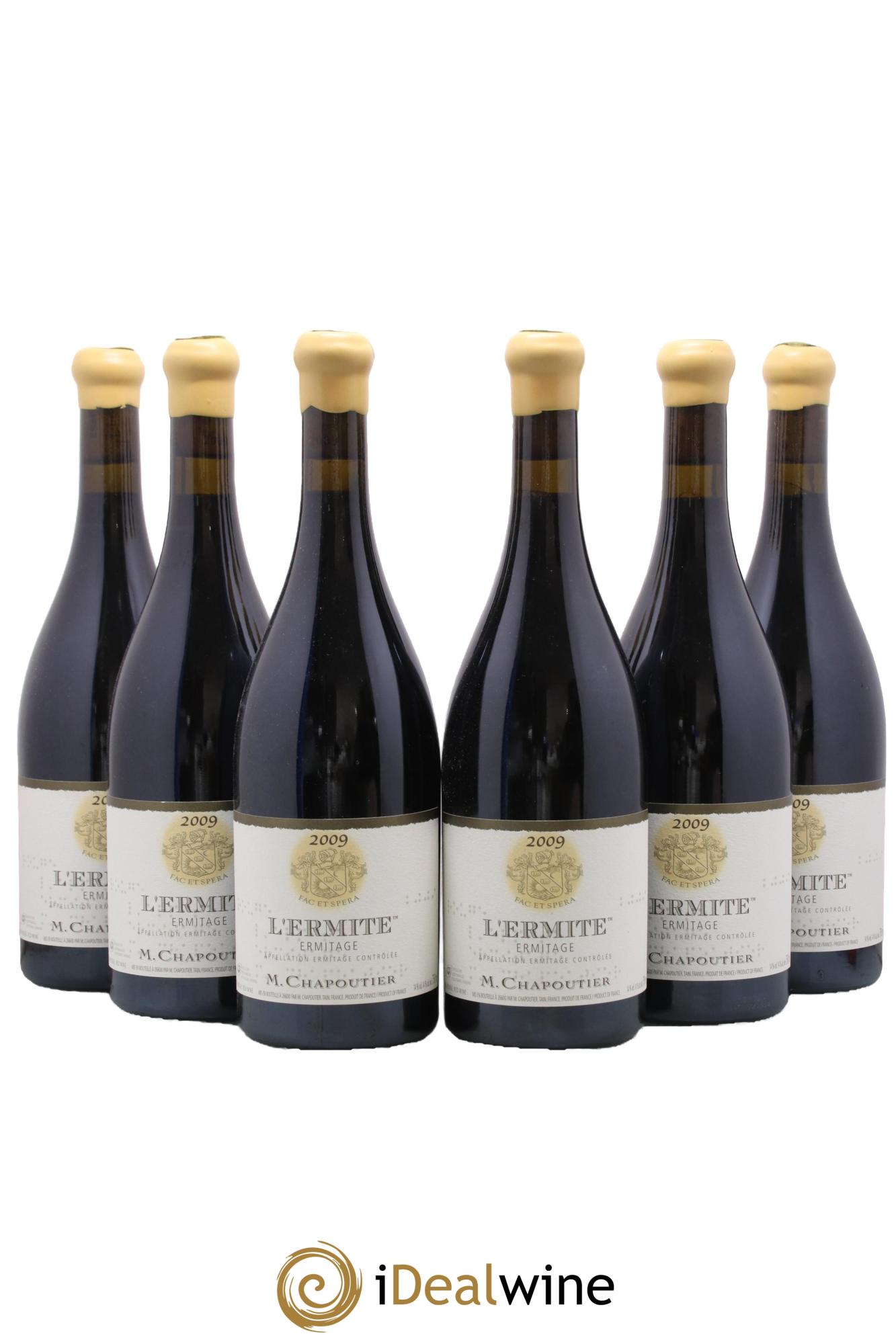 Hermitage Ermitage l'Ermite Chapoutier 2009 - Lot de 6 bouteilles - 0