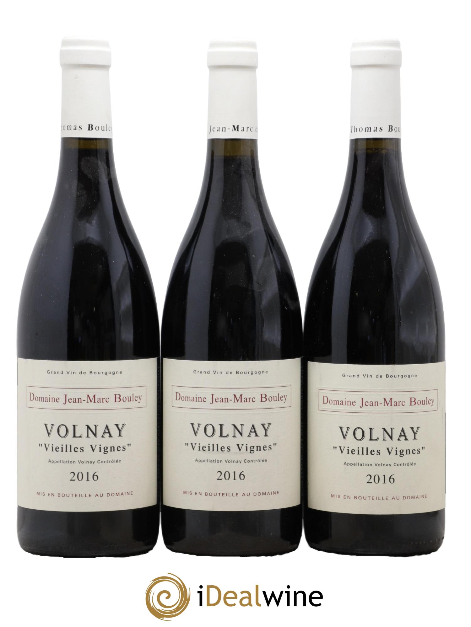Volnay Vieilles Vignes Jean-Marc Bouley 2016 - Lot de 3 bouteilles - 0