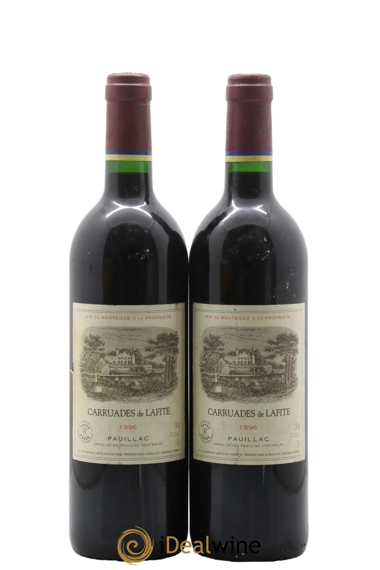 Carruades de Lafite Rothschild Second Vin 1996 - Posten von 2 Flaschen - 0