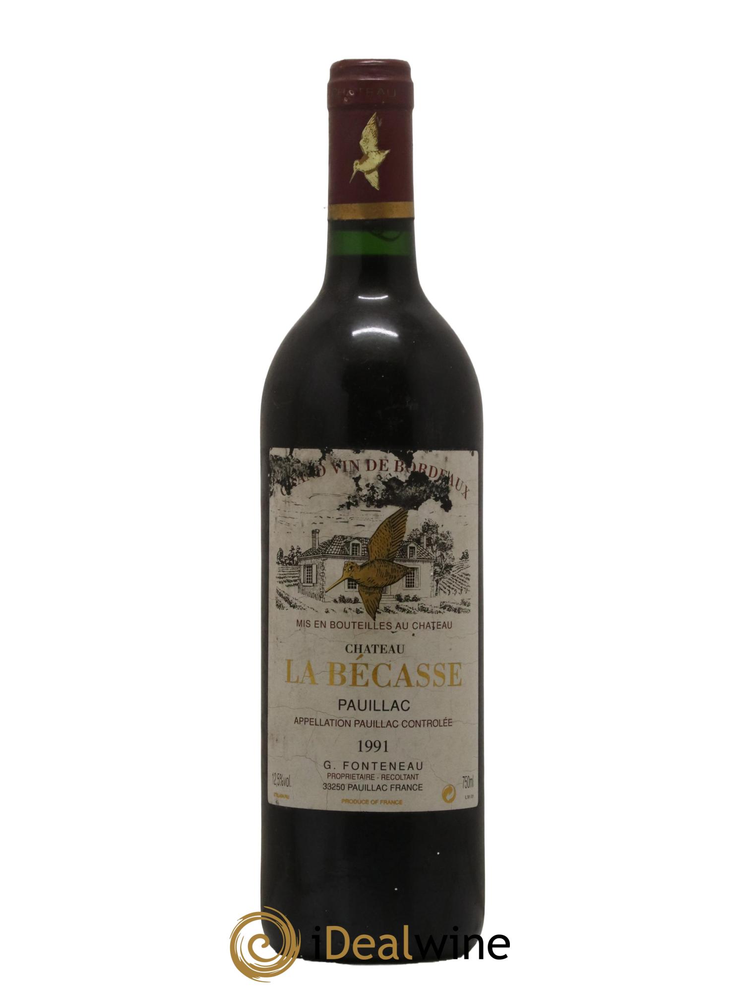 Château la Bécasse 1991 - Lot de 1 bouteille - 0