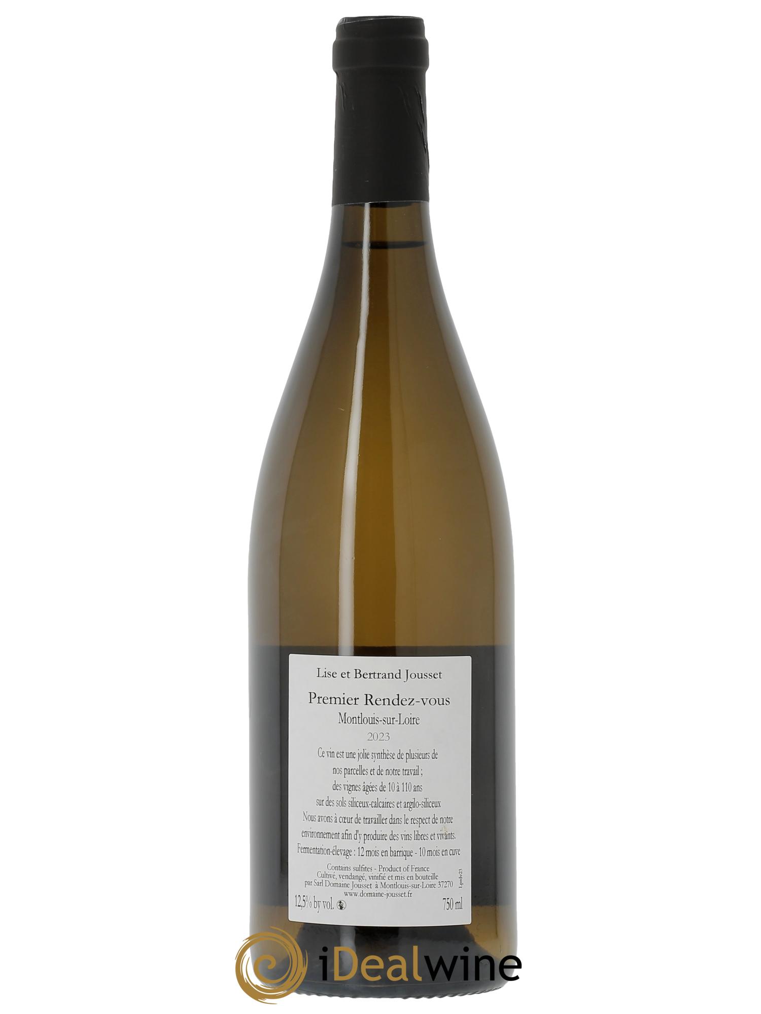 Montlouis-sur-Loire Premier Rendez-vous Lise et Bertrand Jousset  2023 - Lot of 1 bottle - 1