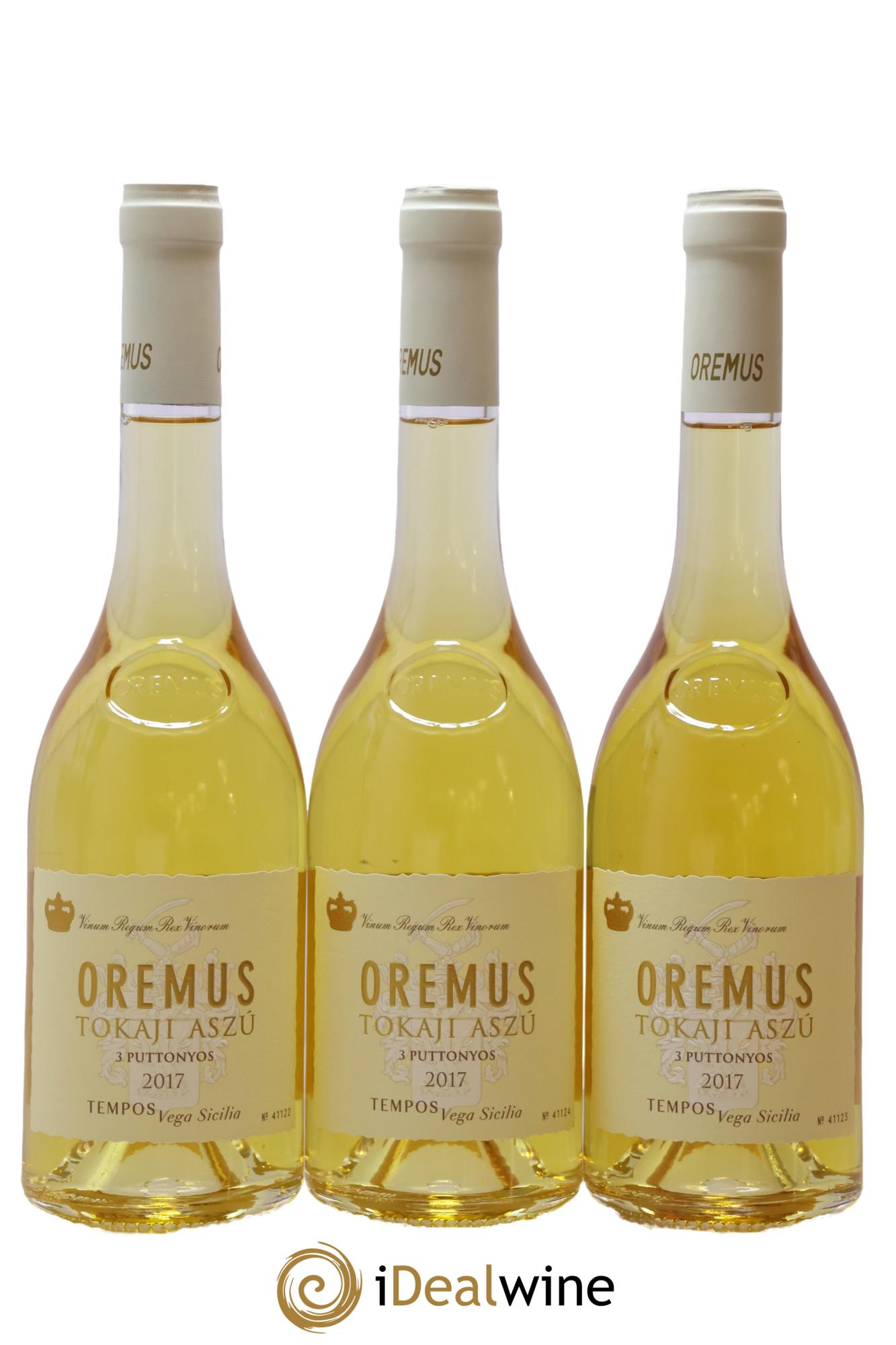 Tokaj Aszu 3 Puttonyos Oremus by Vega Sicilia 2017 - Lot de 3 format 50cls - 0