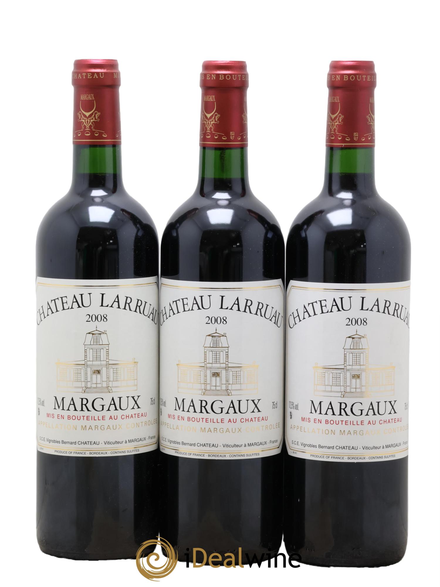 Château Larruau 2008 - Lotto di 3 bottiglie - 0