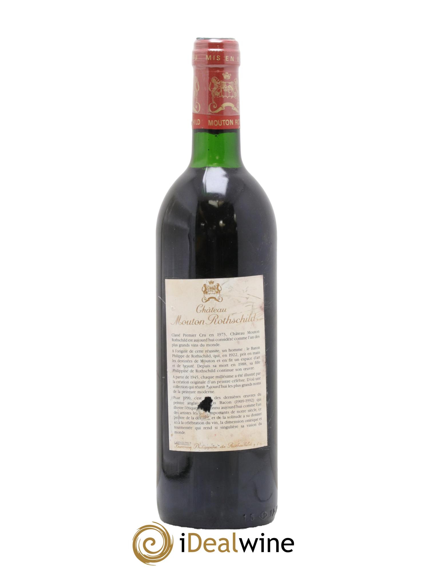 Château Mouton Rothschild 1er Grand Cru Classé 1990 - Lot de 1 bouteille - 1