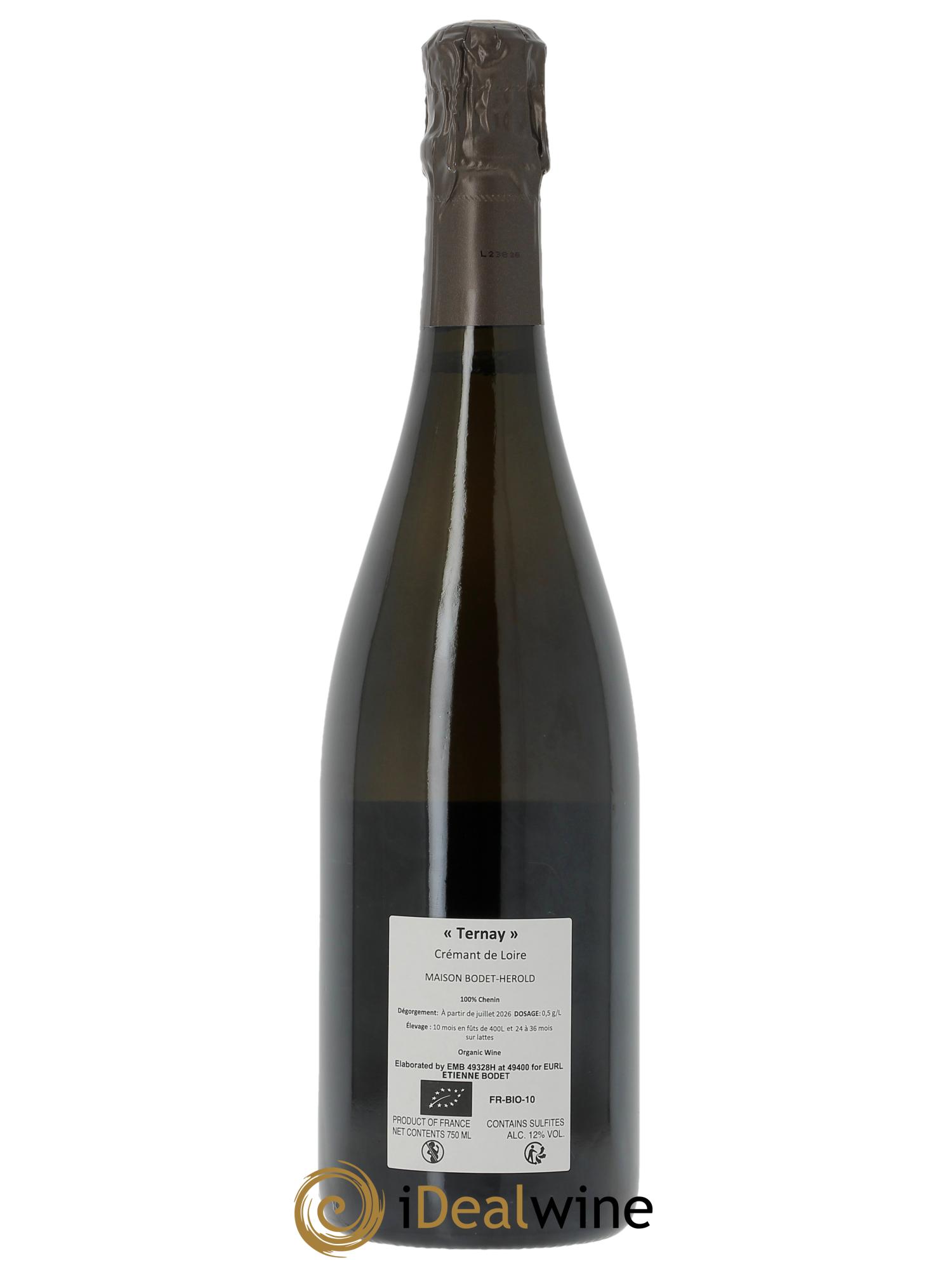 Crémant de Loire Brut Ternay Etienne Bodet 2023 - Lot de 1 bouteille - 1