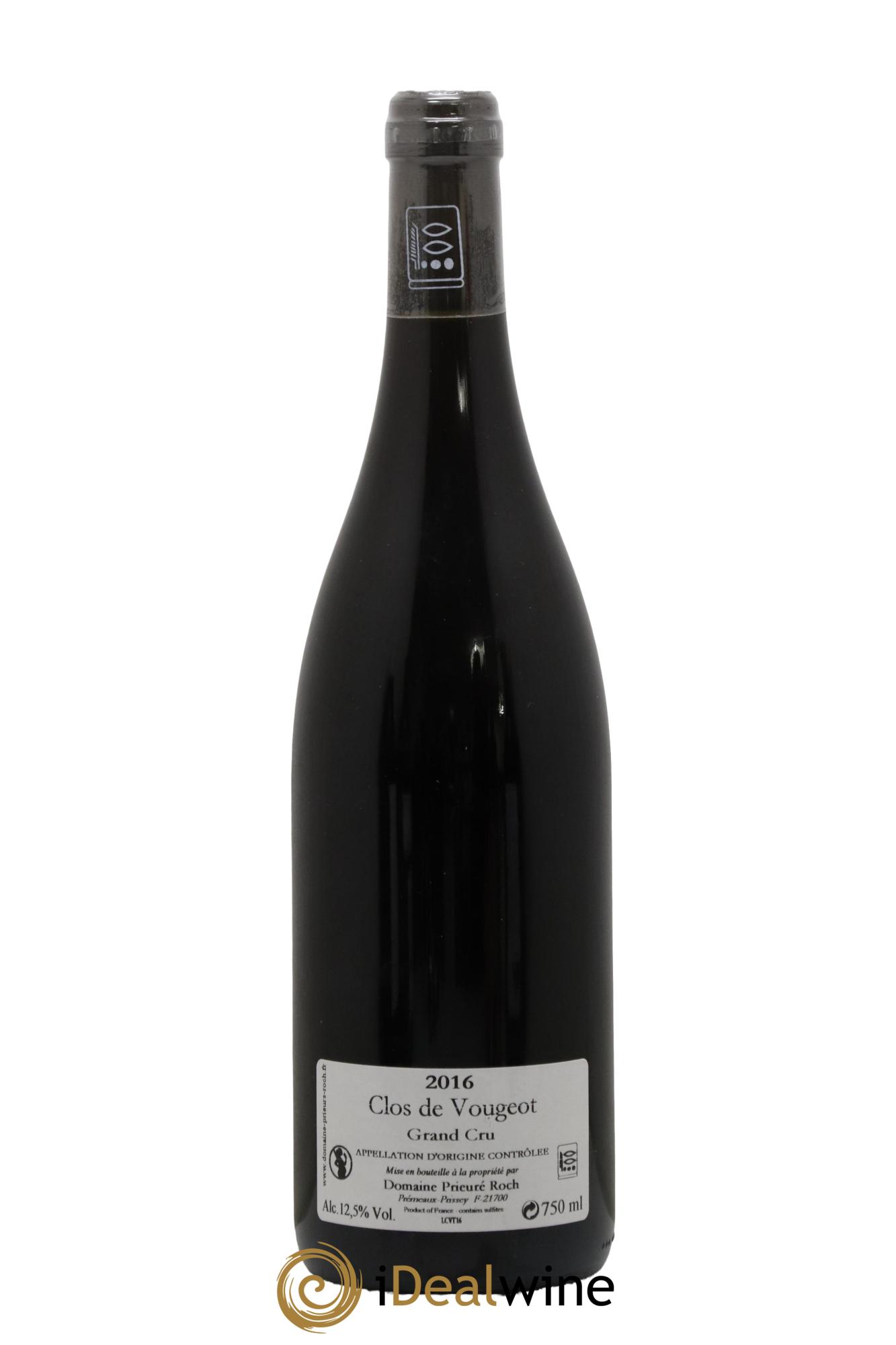 Clos de Vougeot Grand Cru Prieuré Roch 2016 - Lot de 1 bouteille - 1