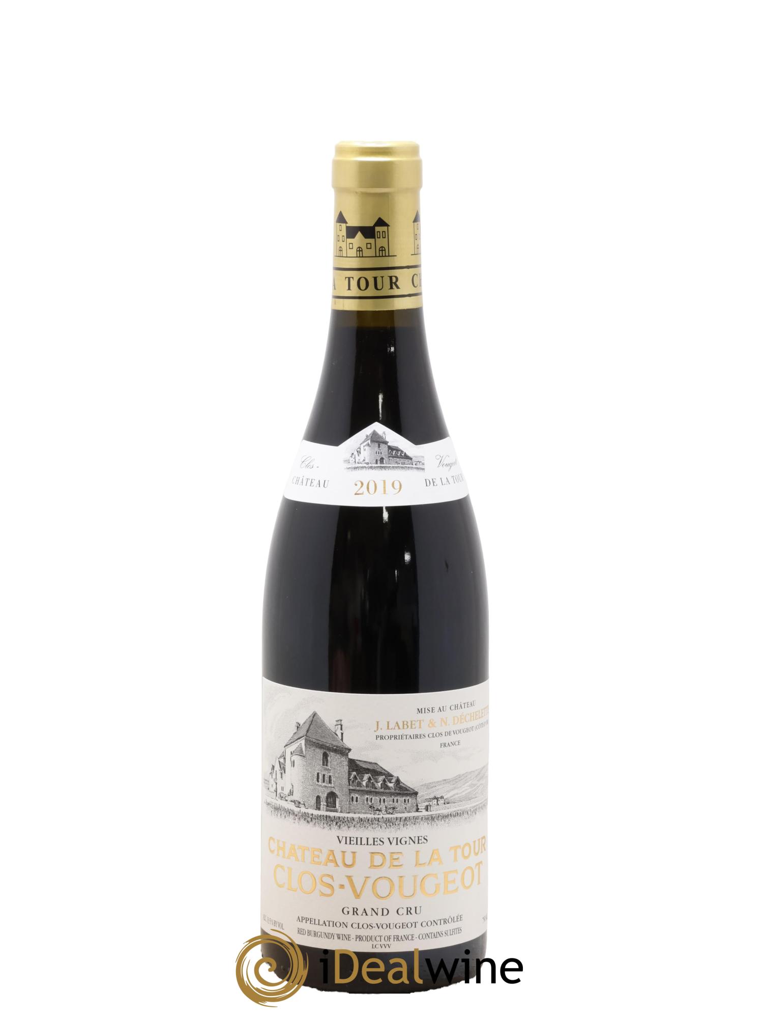 Clos de Vougeot Grand Cru Vieilles Vignes Château de La Tour 2019 - Lot de 1 bouteille - 0
