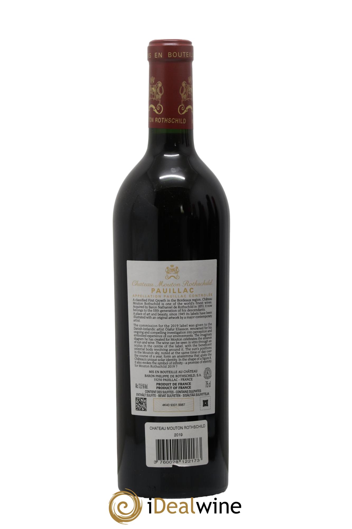 Château Mouton Rothschild 1er Grand Cru Classé 2019 - Lot de 1 bouteille - 1