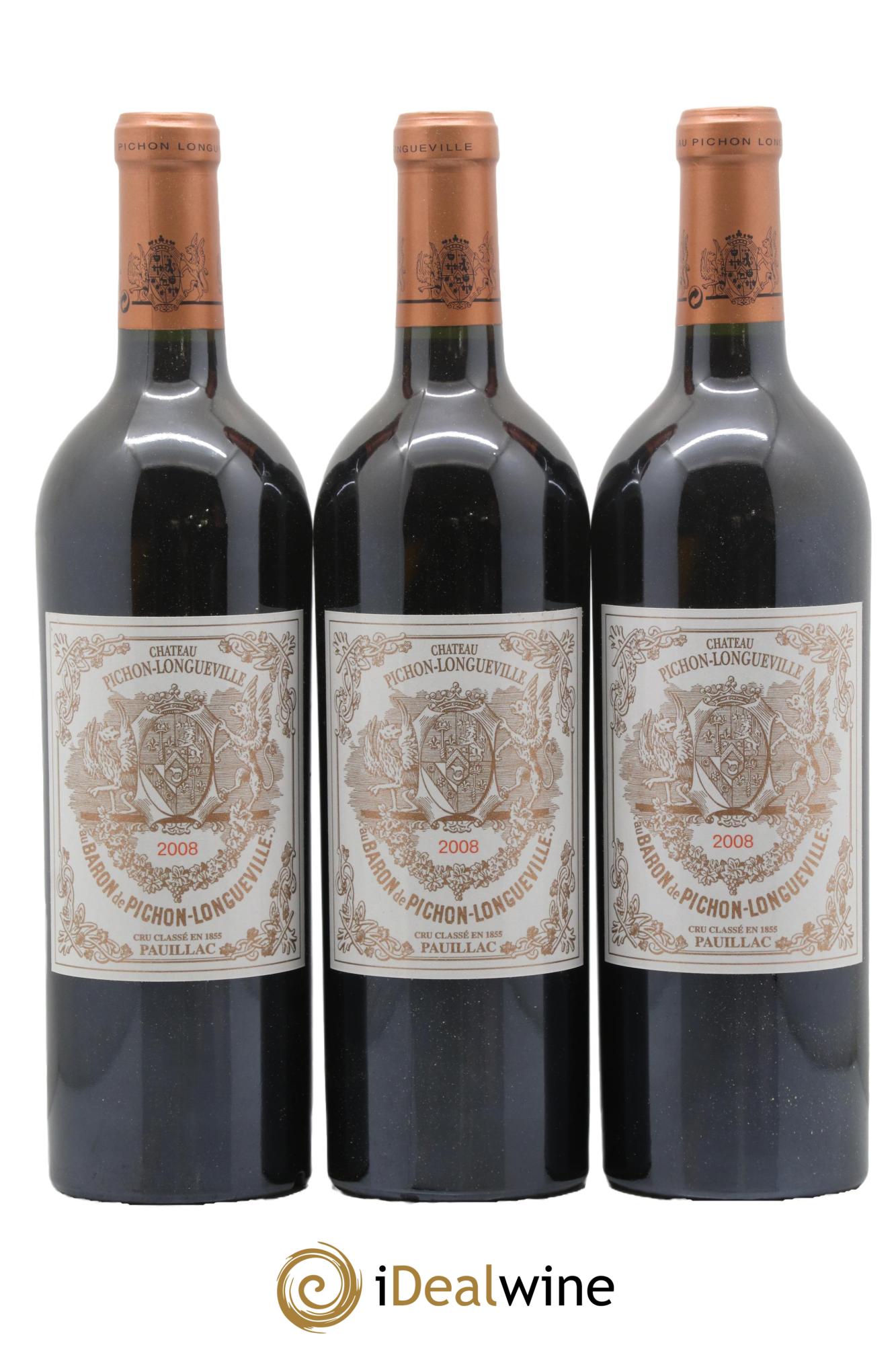 Pichon Longueville Baron 2ème Grand Cru Classé 2008 - Lot de 12 bouteilles - 1