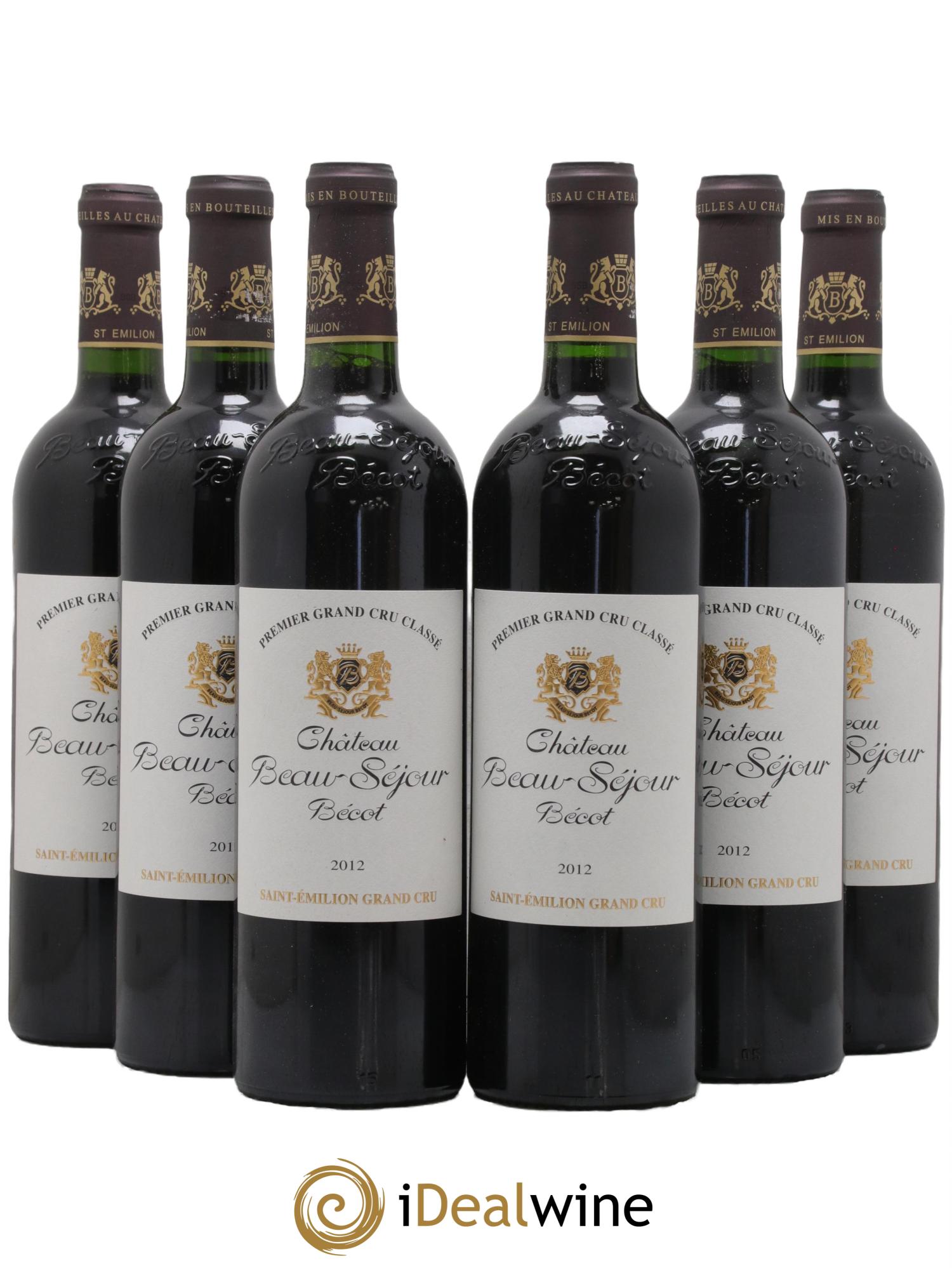 Château Beau-Séjour Bécot 1er Grand Cru Classé B 2012 - Lot de 6 bouteilles - 0