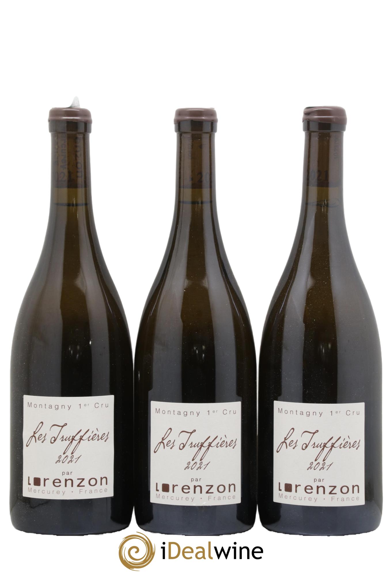 Montagny 1er Cru Les Truffières Bruno Lorenzon  2021 - Lot de 3 bouteilles - 0