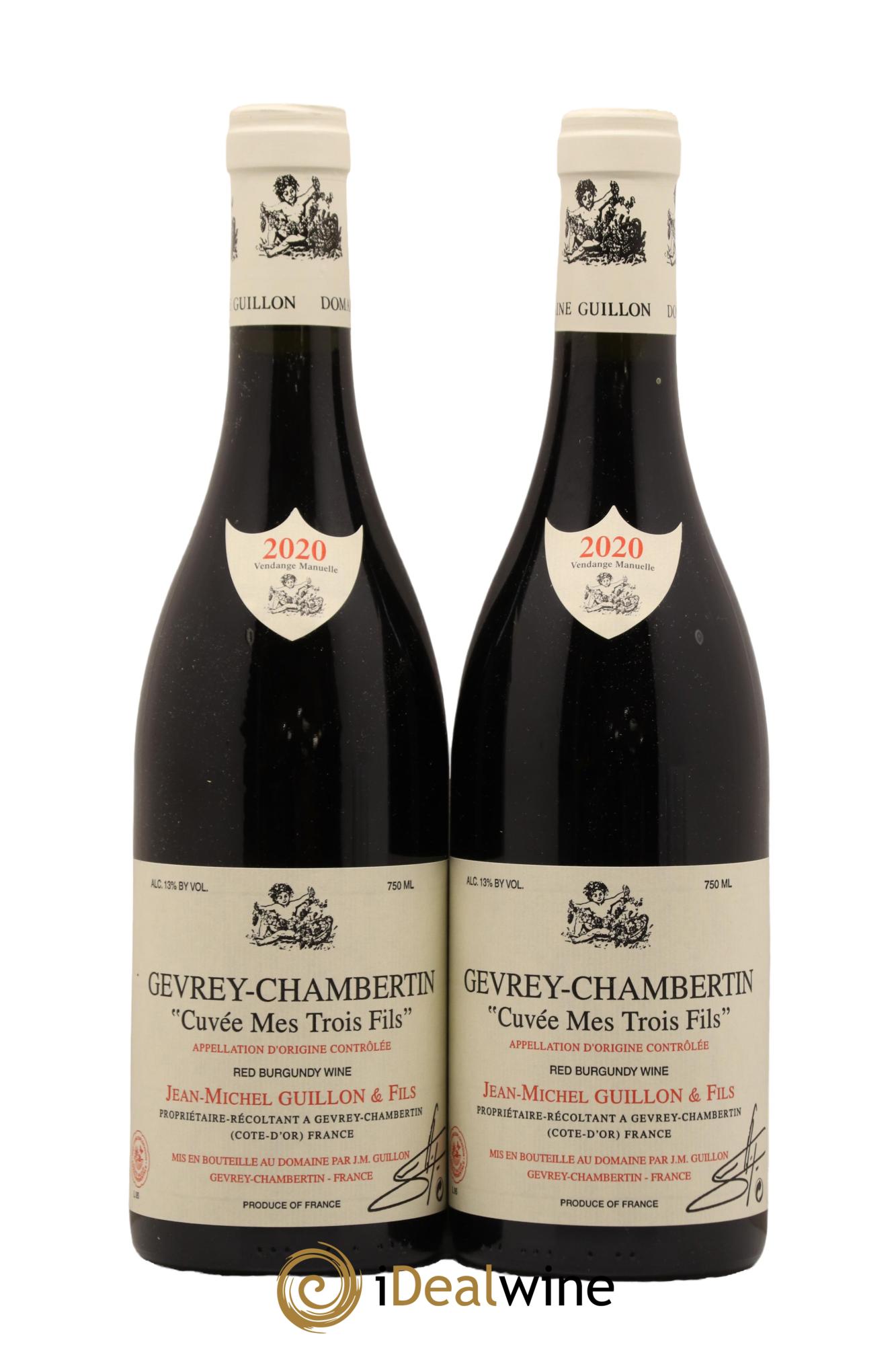 Gevrey-Chambertin Mes Trois Fils Domaine J. M. Guillon Et Fils 2020 - Lot de 2 bouteilles - 0
