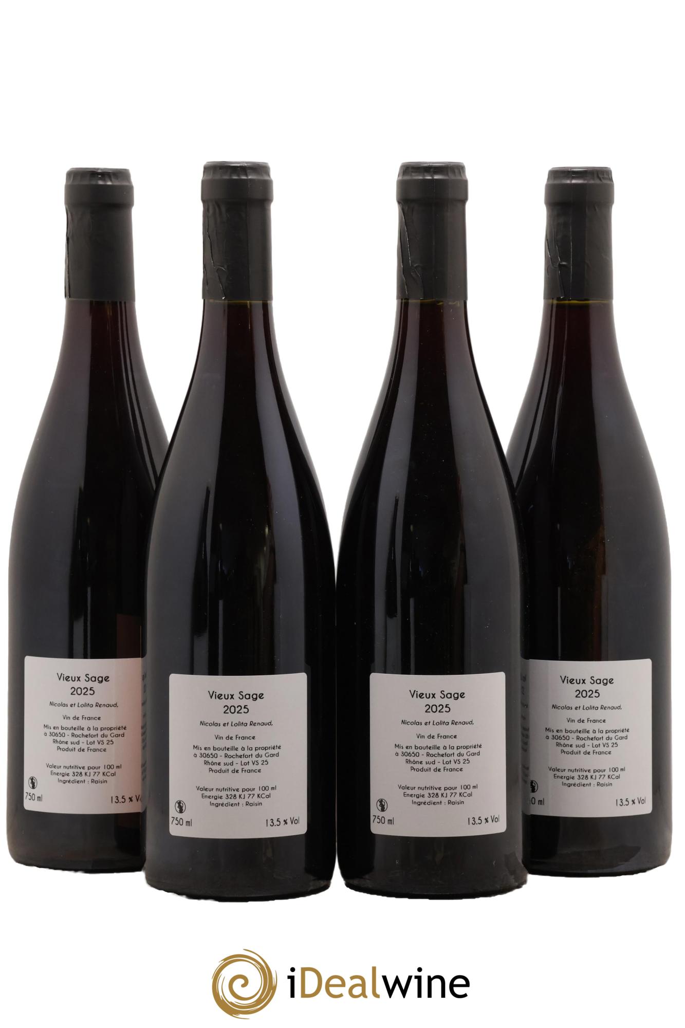 Vin de France Vieux Sage Clos des Grillons 2025 - Lot of 4 bottles - 1