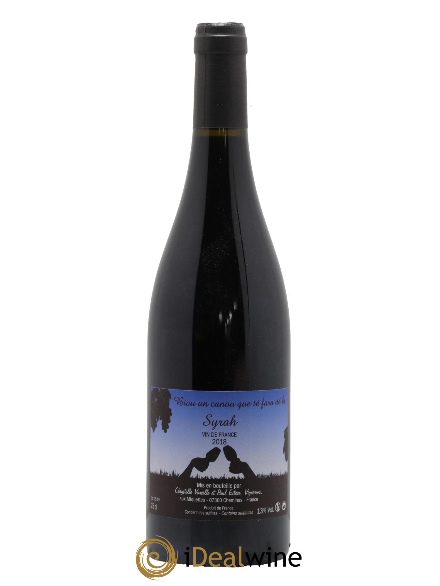 Vin de France Syrah Miquettes (Domaine des) 2018 - Lot de 1 bouteille - 0