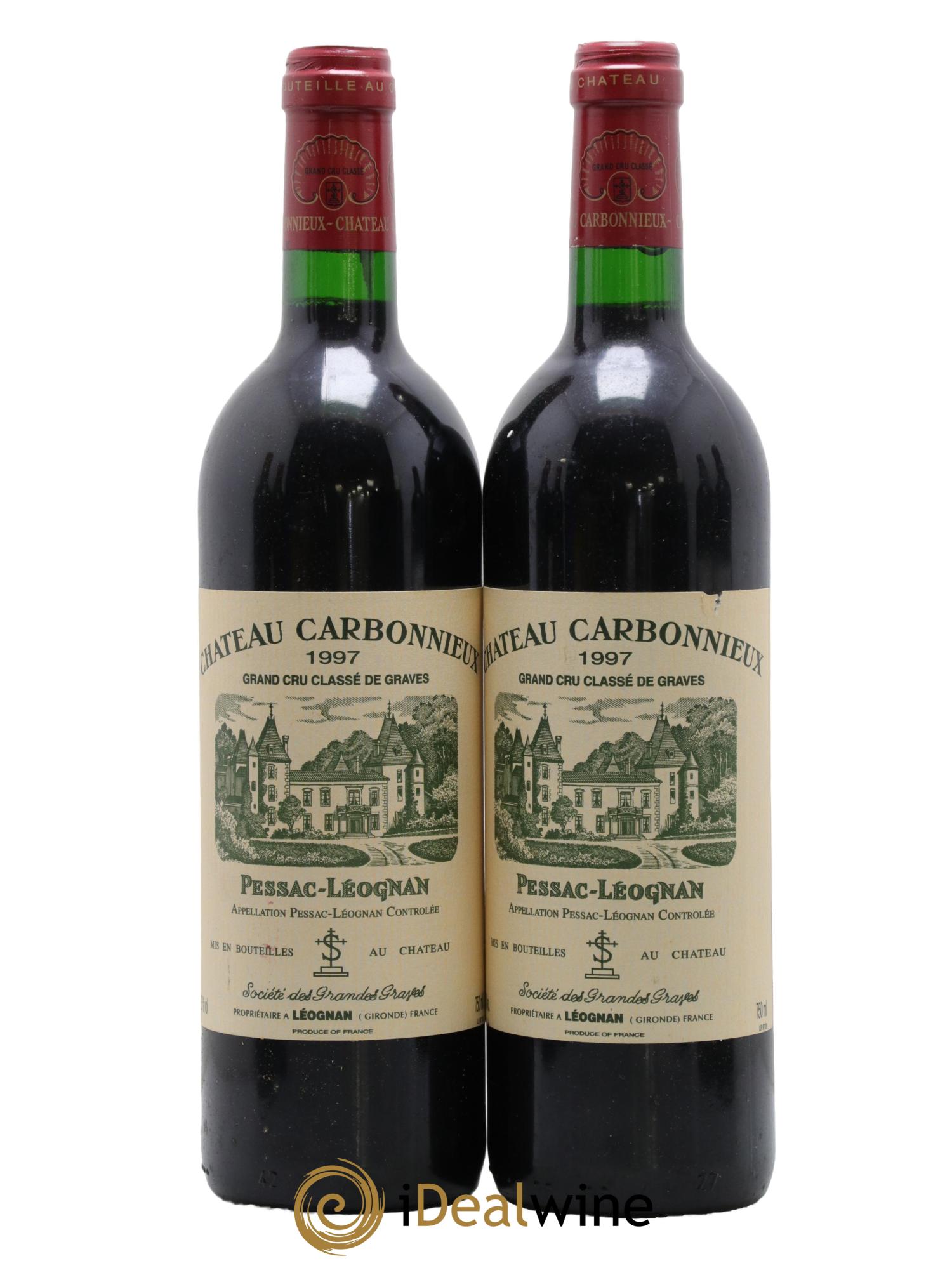 Château Carbonnieux Cru Classé de Graves 1997 - Lot de 2 bouteilles - 0