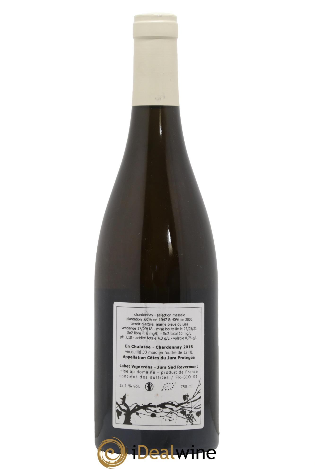 Côtes du Jura Chardonnay En Chalasse Romain - Julien - Charline Labet 2018 - Lot de 1 bouteille - 1