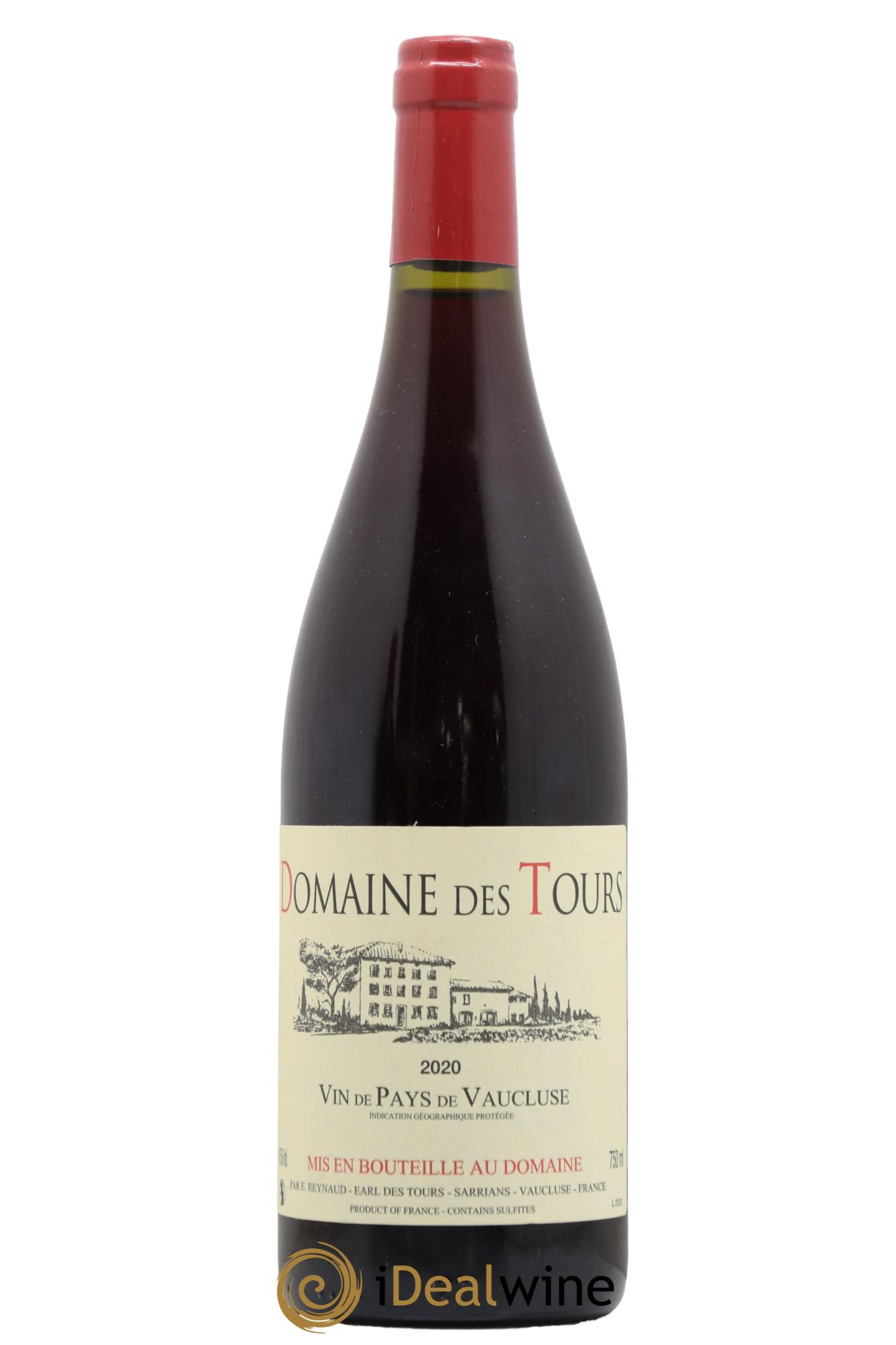 Vaucluse (Vin de Pays de Vaucluse) Domaine des Tours Emmanuel Reynaud 2020 - Lot de 1 bouteille - 0