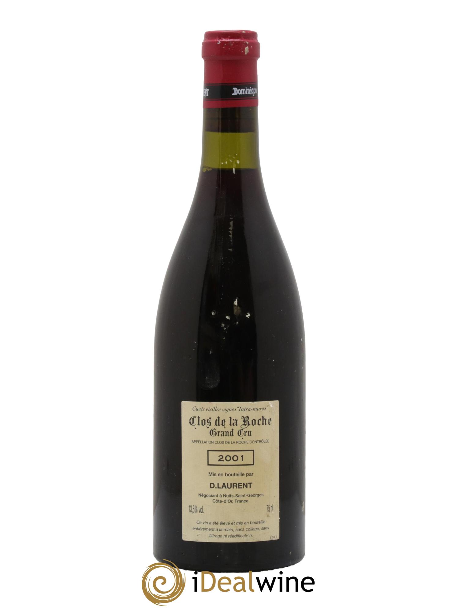 Clos de la Roche Grand Cru Vieilles vignes Intra-muros Dominique Laurent 2001 - Lot of 1 bottle - 1