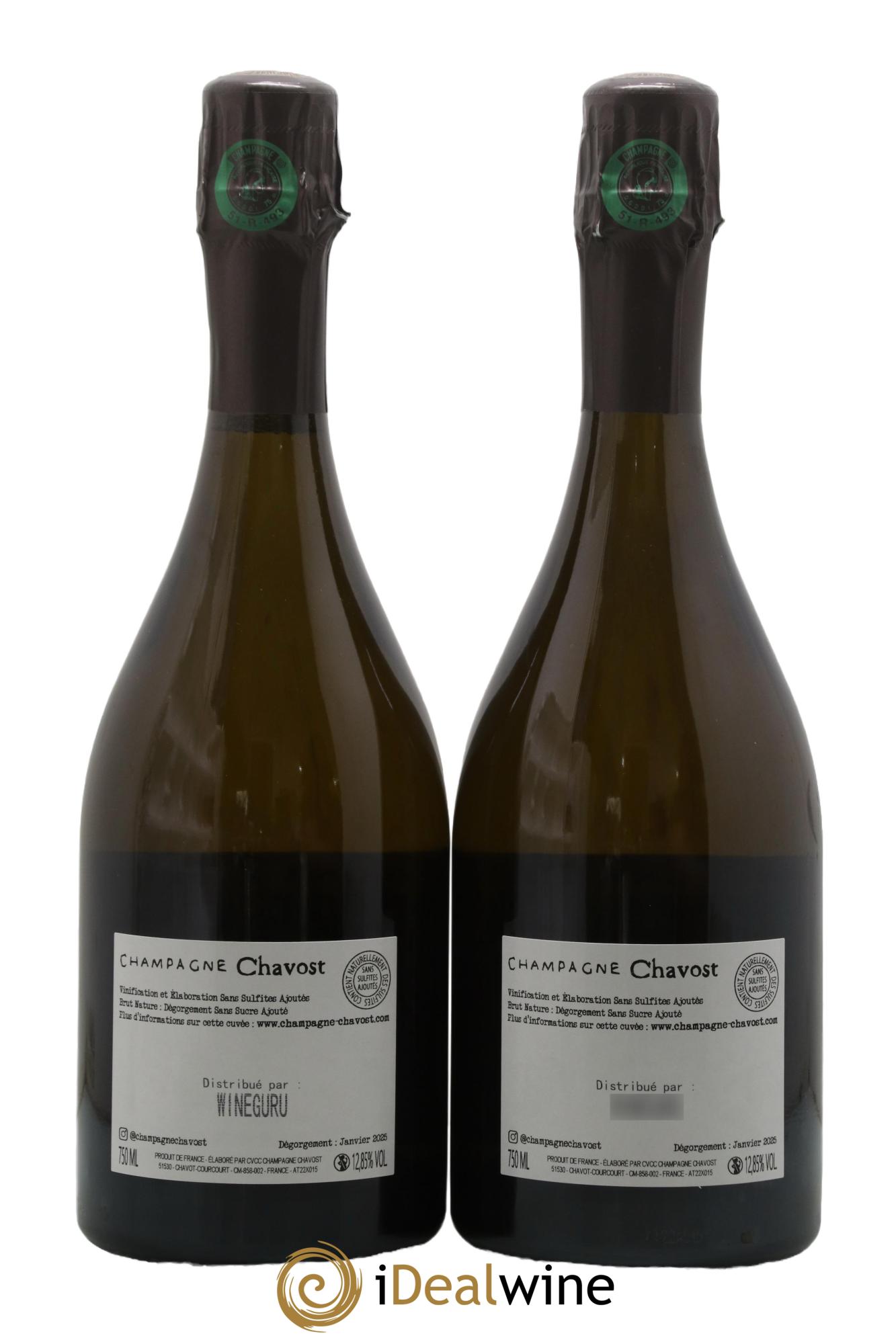 Brut Nature Chavost - Lot of 2 bottles - 1