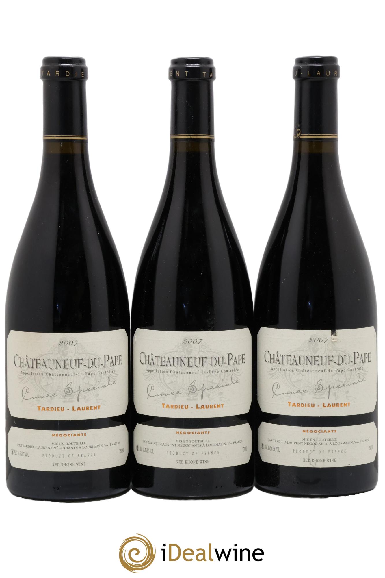 Châteauneuf-du-Pape Tardieu-Laurent Cuvée spéciale Famille Tardieu 2007 - Lot de 3 bouteilles - 0