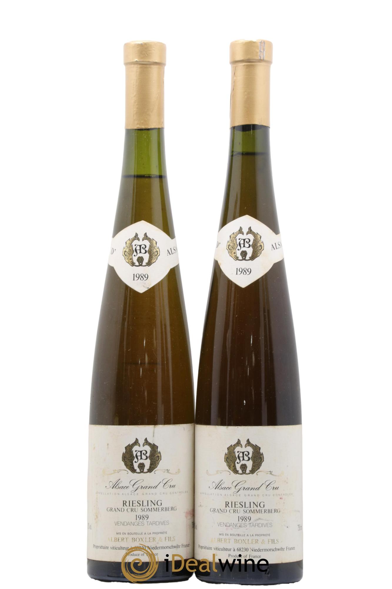 Riesling Vendanges Tardives Sommerberg Albert Boxler 1989 - Lotto di 2 bottiglie - 0