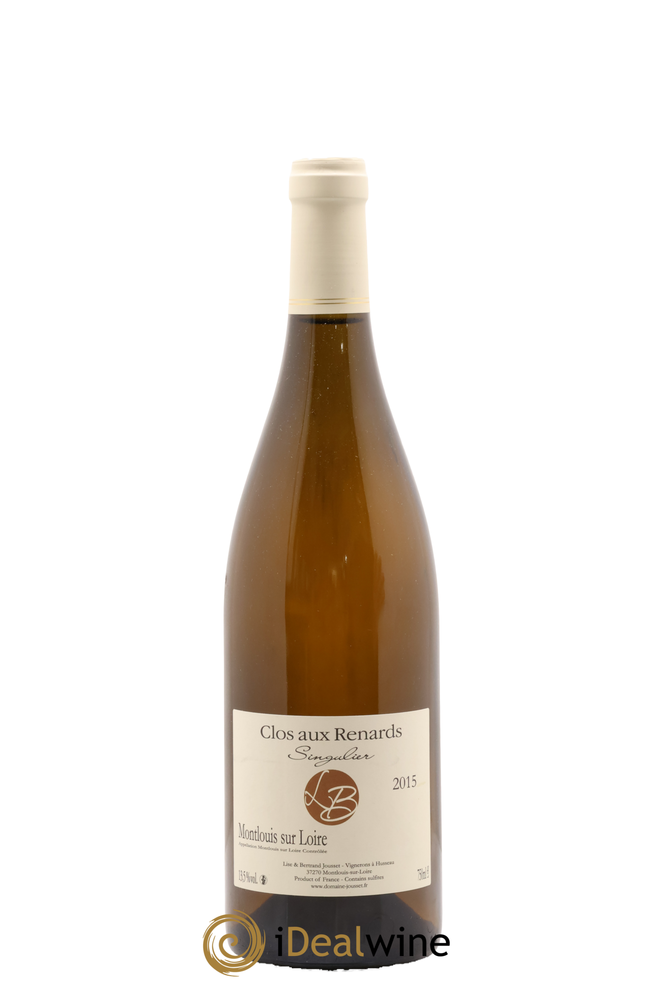 Montlouis-sur-Loire Clos aux Renards Singulier Lise et Bertrand Jousset 2015 - Lot of 1 bottle - 0