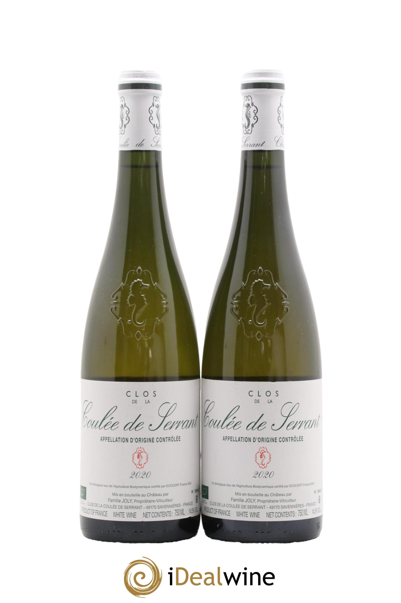 Savennières Clos de la Coulée de Serrant Vignobles de la Coulée de Serrant - Nicolas Joly 2020 - Lot de 2 bouteilles - 0