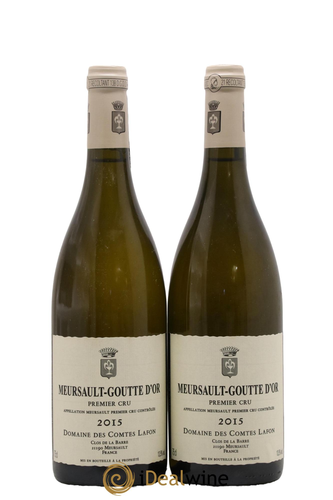 Meursault 1er Cru Goutte d'Or Comtes Lafon (Domaine des) 2015 - Lot of 2 bottles - 0