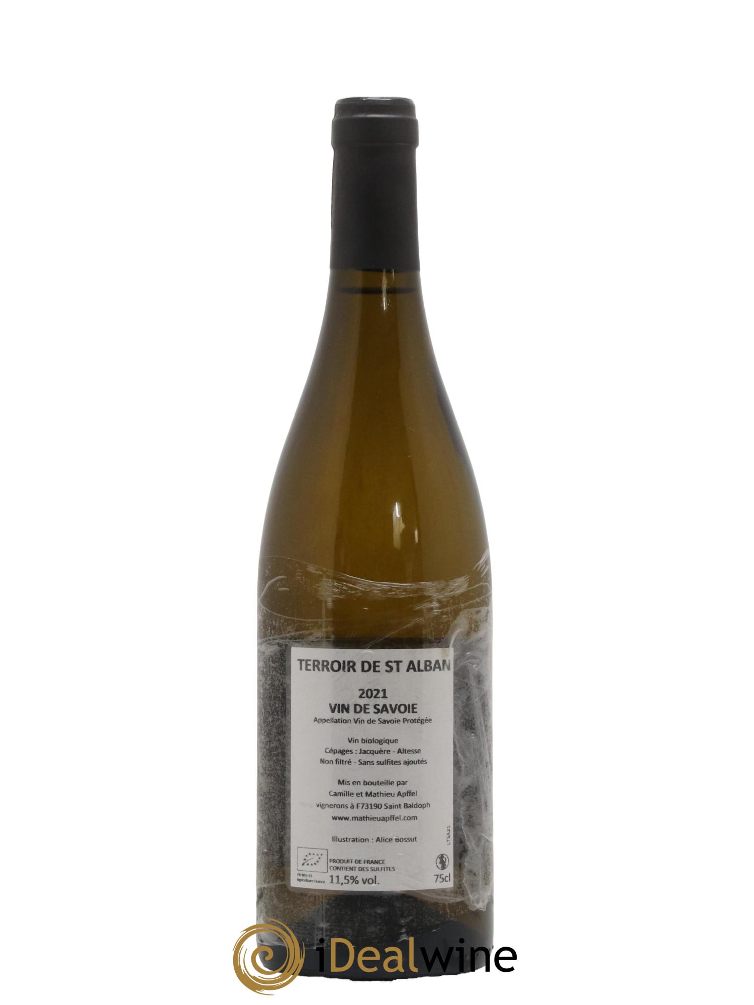 Vin de Savoie Terroir de Saint-Alban Mathieu Apffel 2021 - Lot de 1 bouteille - 1