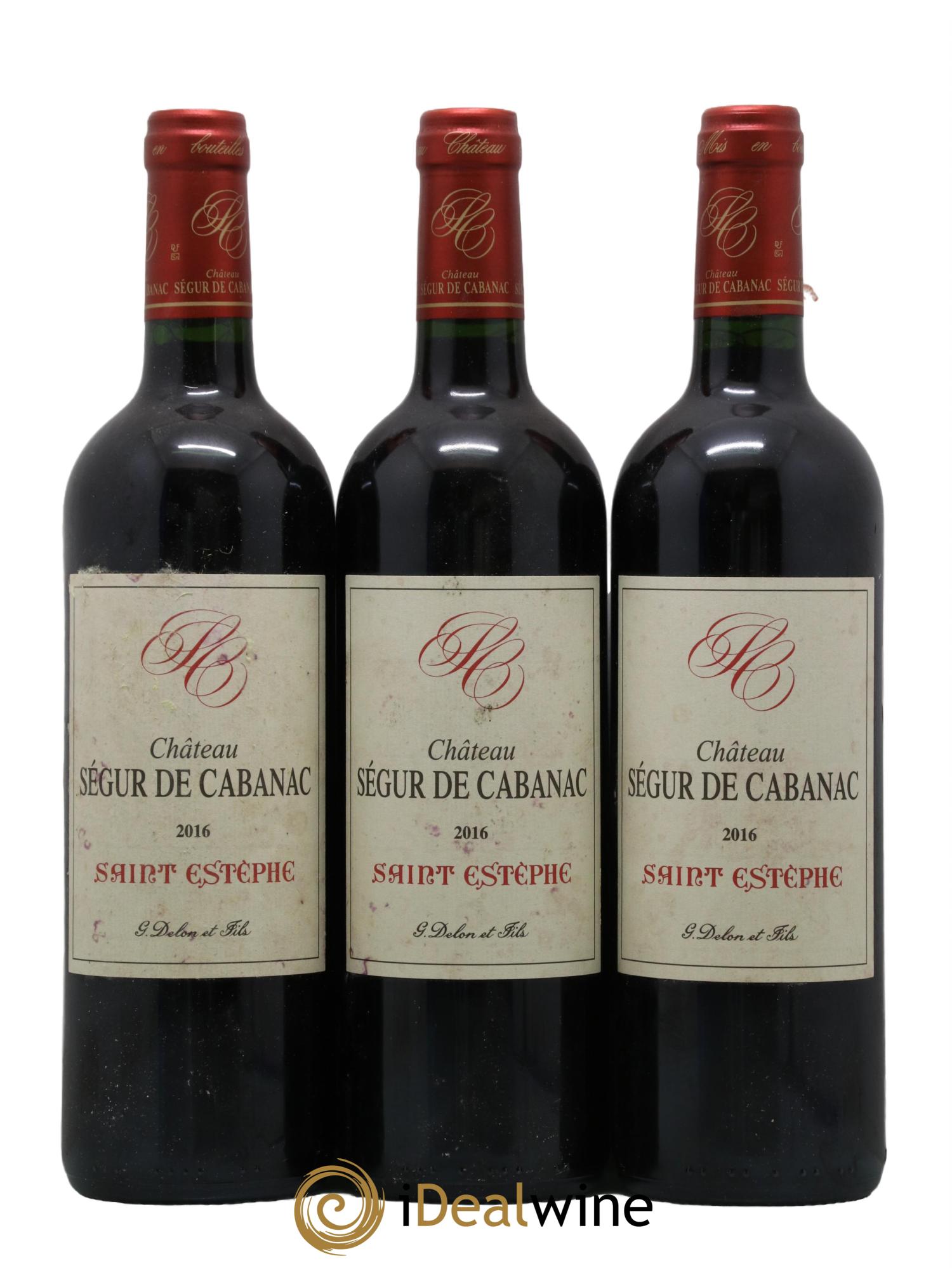 Château Ségur de Cabanac Cru Bourgeois 2016 - Lot de 3 bouteilles - 0