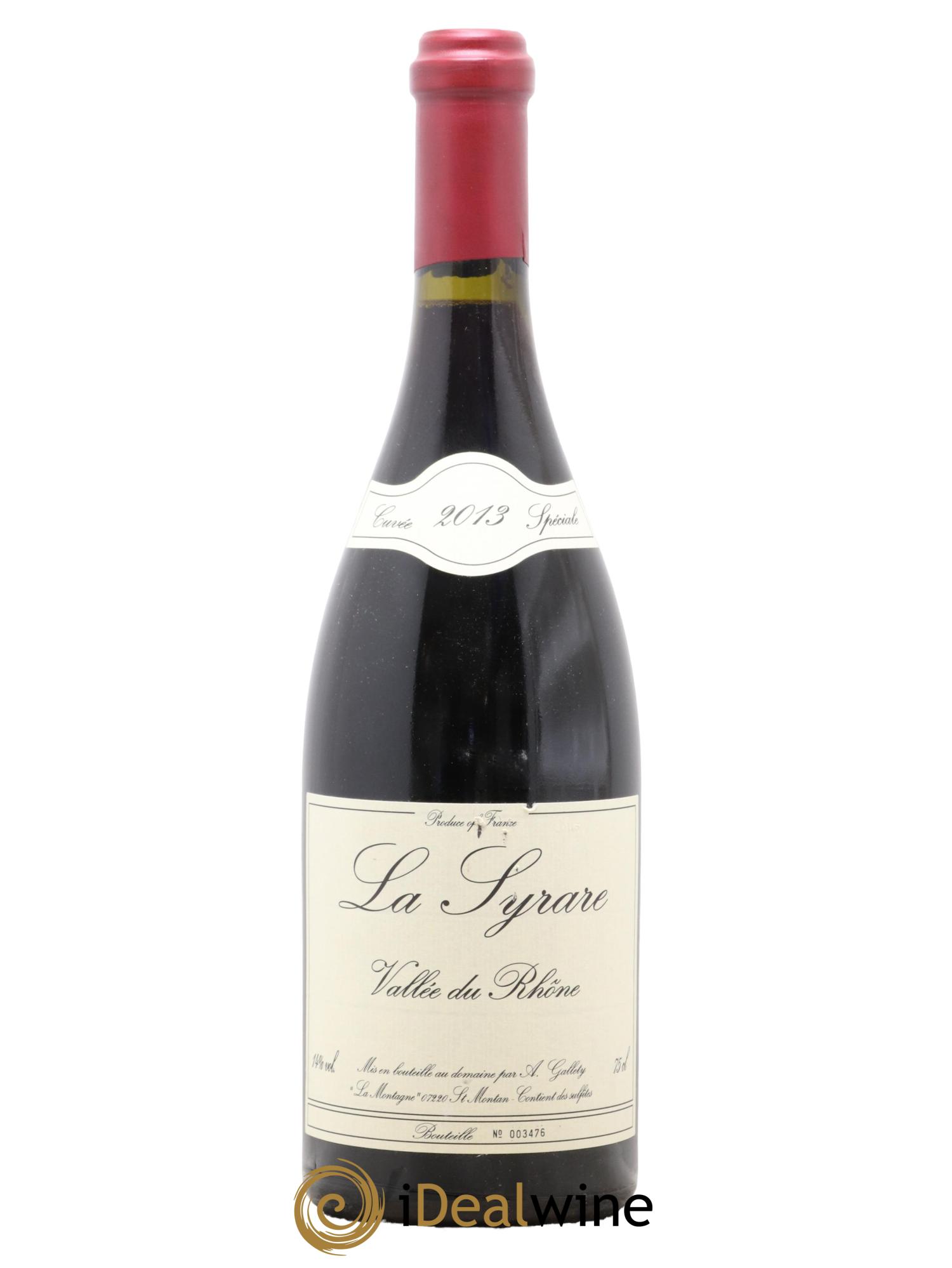 Côtes du Vivarais La Syrare Gallety (Domaine) 2013 - Lot de 1 bouteille - 0
