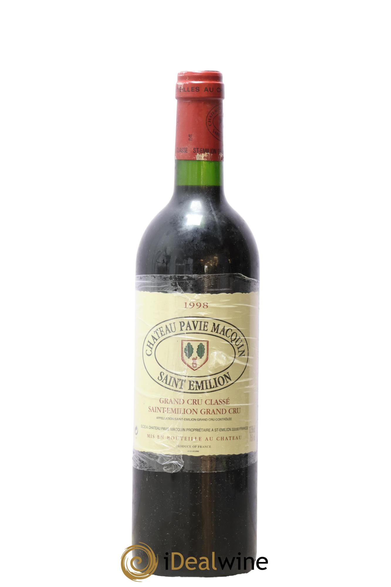 Château Pavie Macquin 1er Grand Cru Classé B 1998 - Lot de 1 bouteille - 0