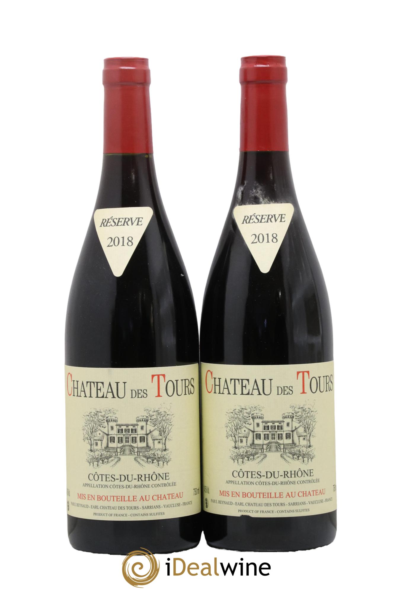 Côtes-du-Rhône Château des Tours Emmanuel Reynaud 2018 - Lot de 2 bouteilles - 0