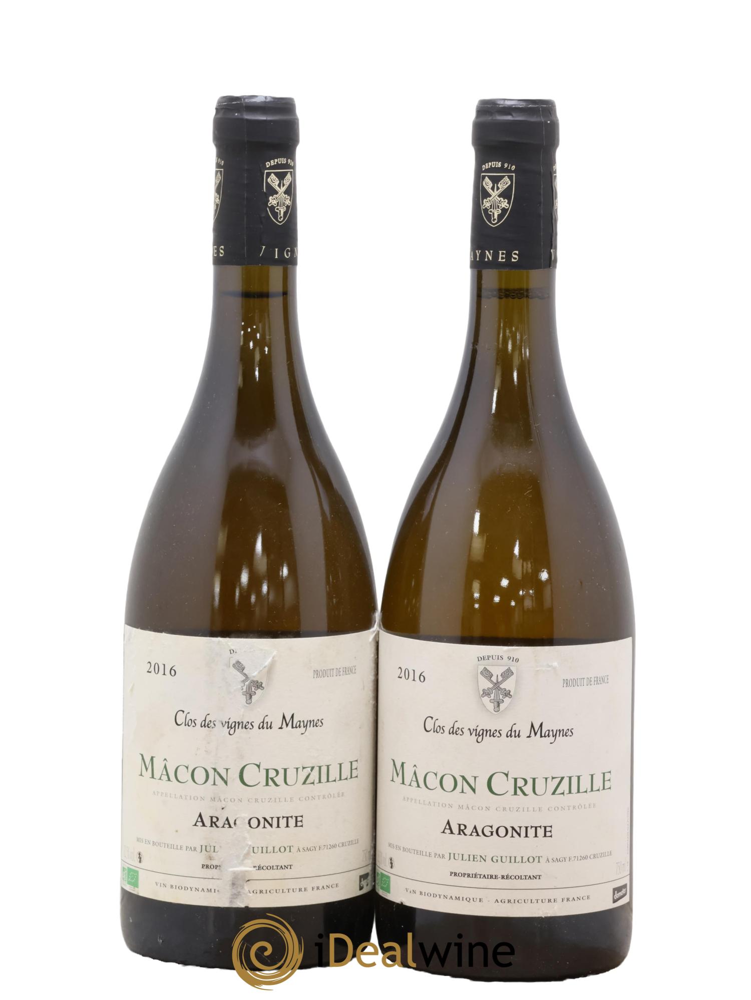 Mâcon Cruzille Aragonite Les Vignes du Maynes 2016 - Lot de 2 bouteilles - 0