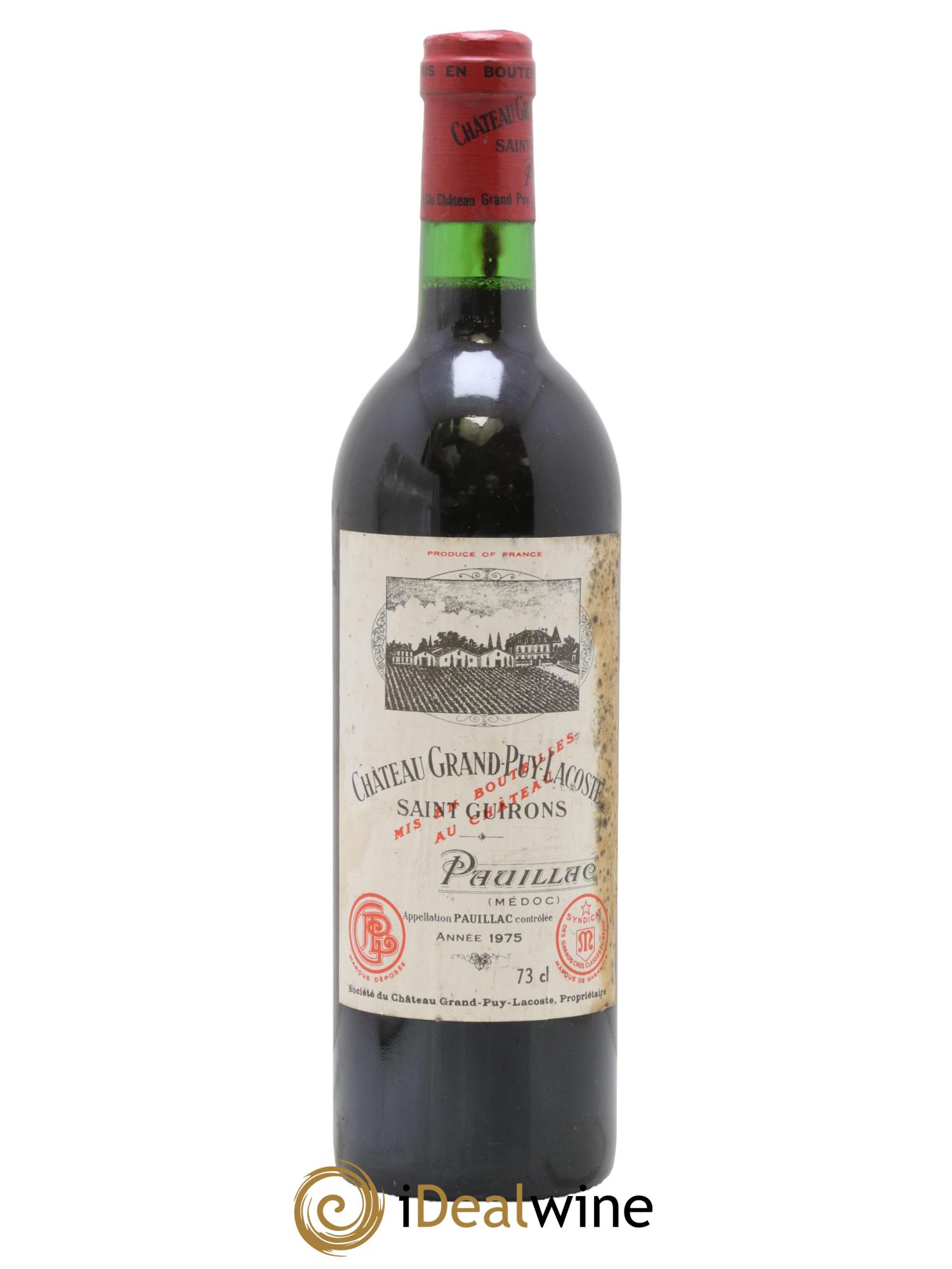 Château Grand Puy Lacoste 5ème Grand Cru Classé 1975 - Lot of 1 bottle - 0