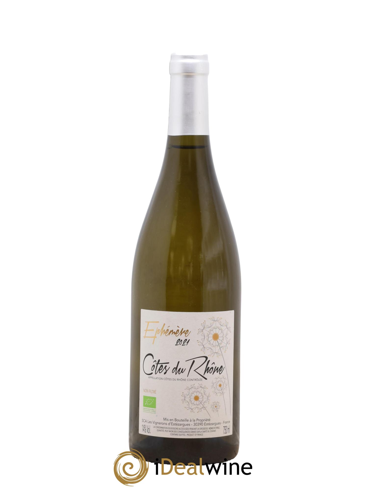 Côtes-du-Rhône Ephémère Les Vignerons d'Estézargues 2021 - Lot de 1 bouteille - 0