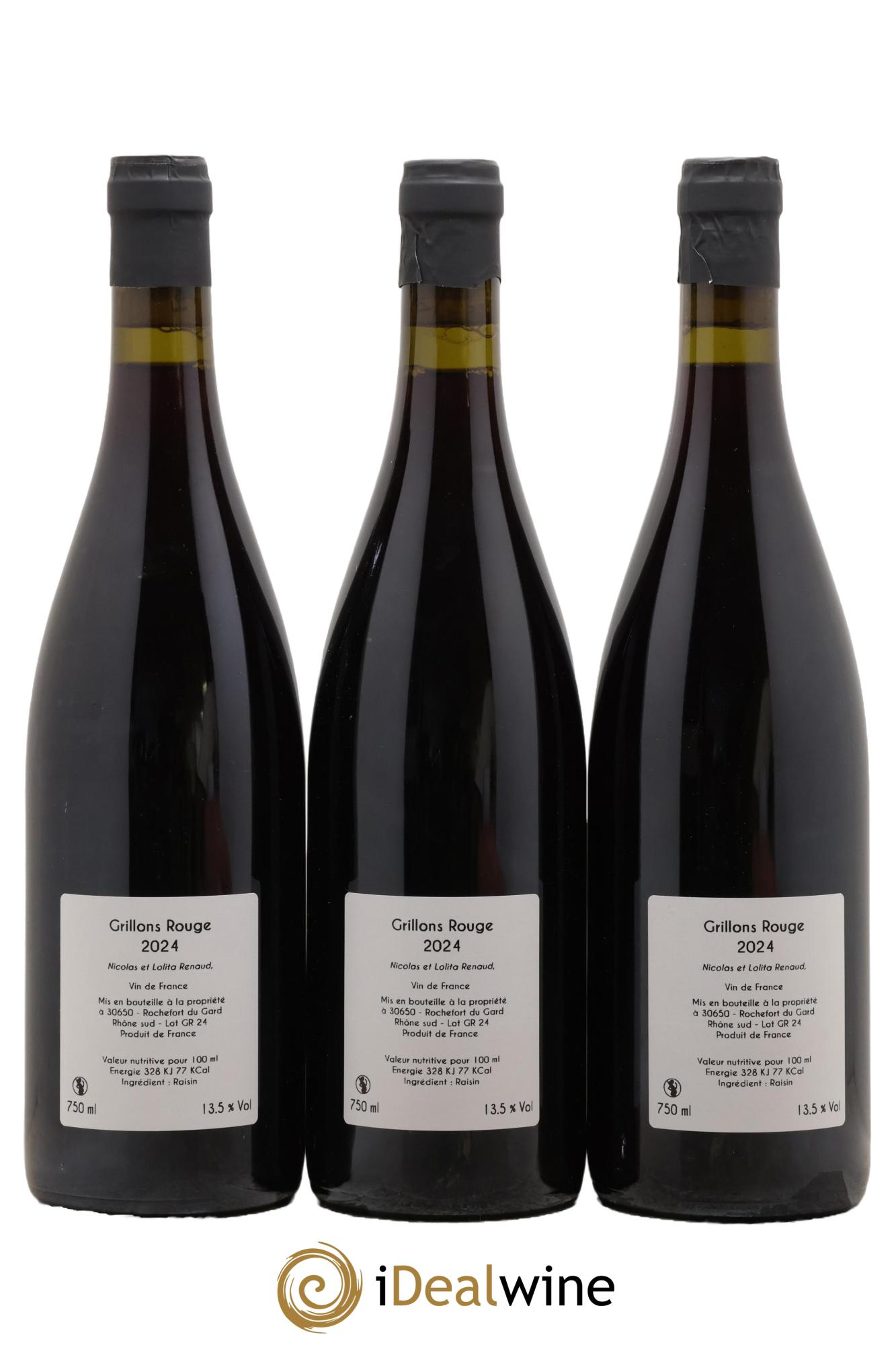 Vin de France Les Grillons Clos des Grillons 2024 - Lot of 3 bottles - 1