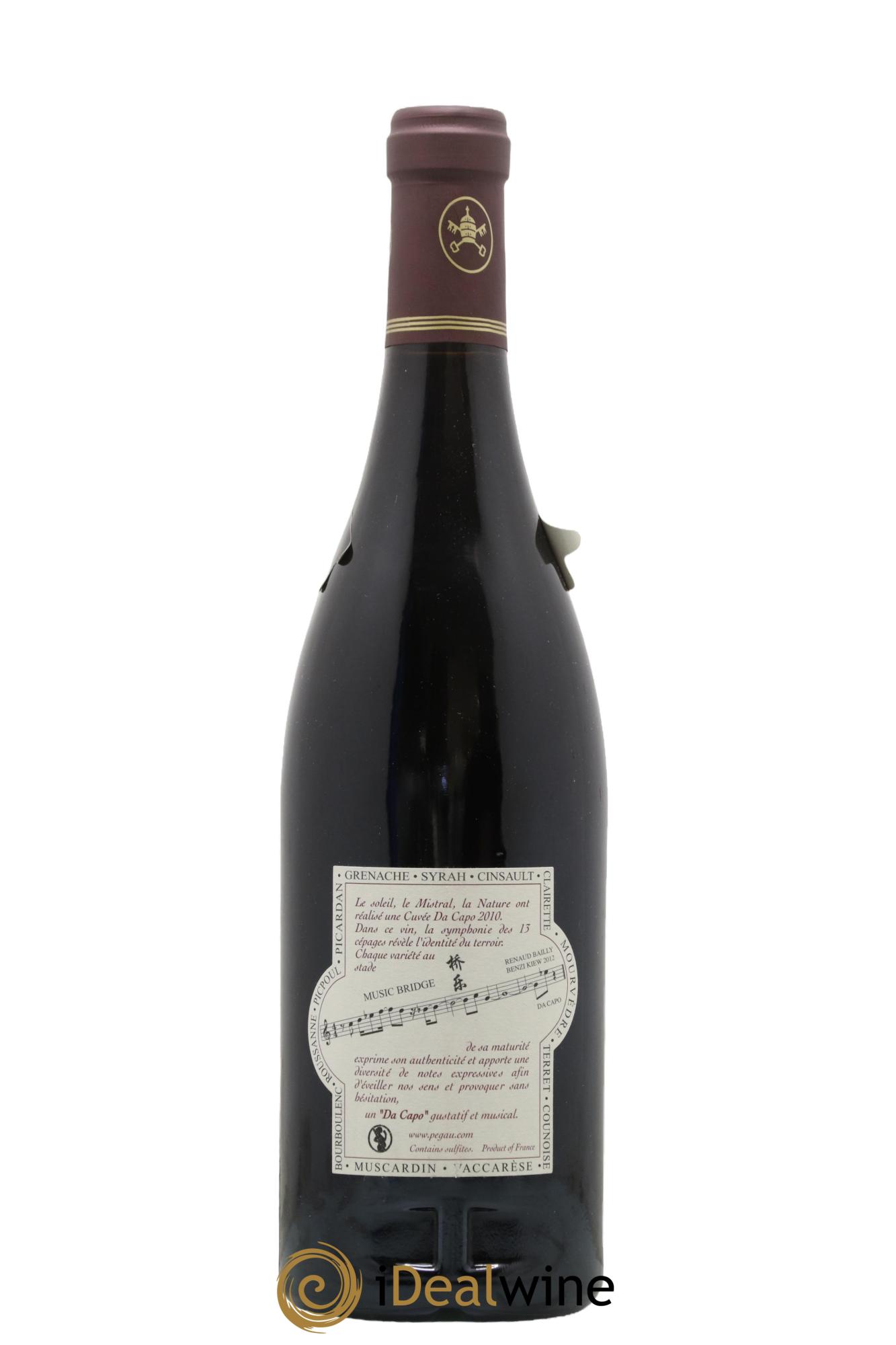 Châteauneuf-du-Pape Domaine du Pégau Cuvée Da Capo Paul et Laurence Féraud 2010 - Lot de 1 bouteille - 1