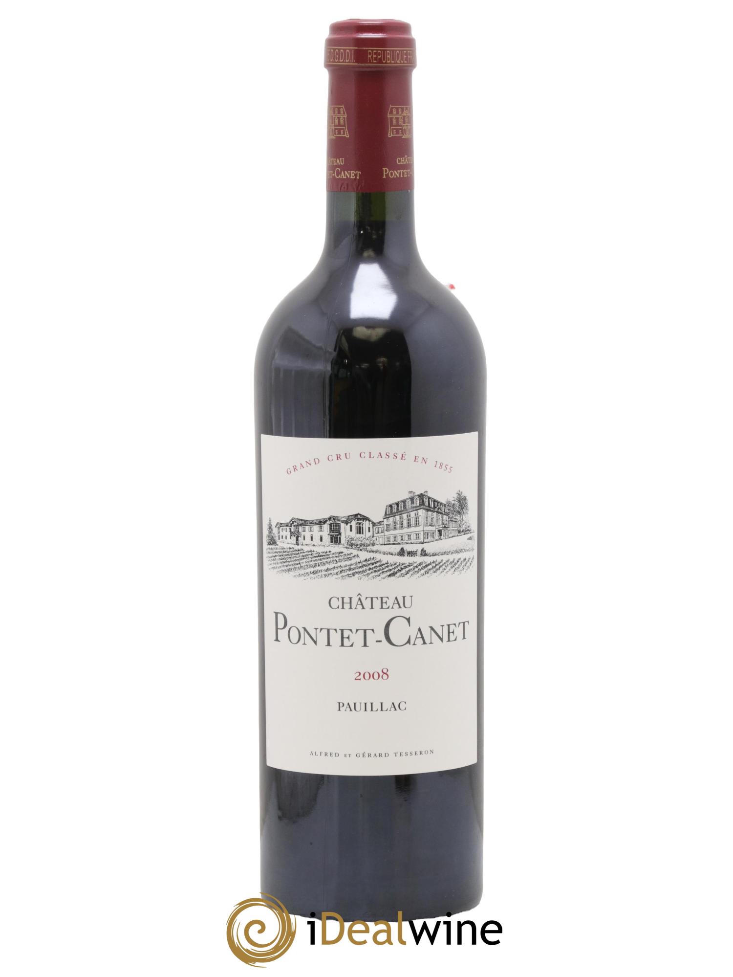 Château Pontet Canet 5ème Grand Cru Classé 2008 - Lot de 1 bouteille - 0