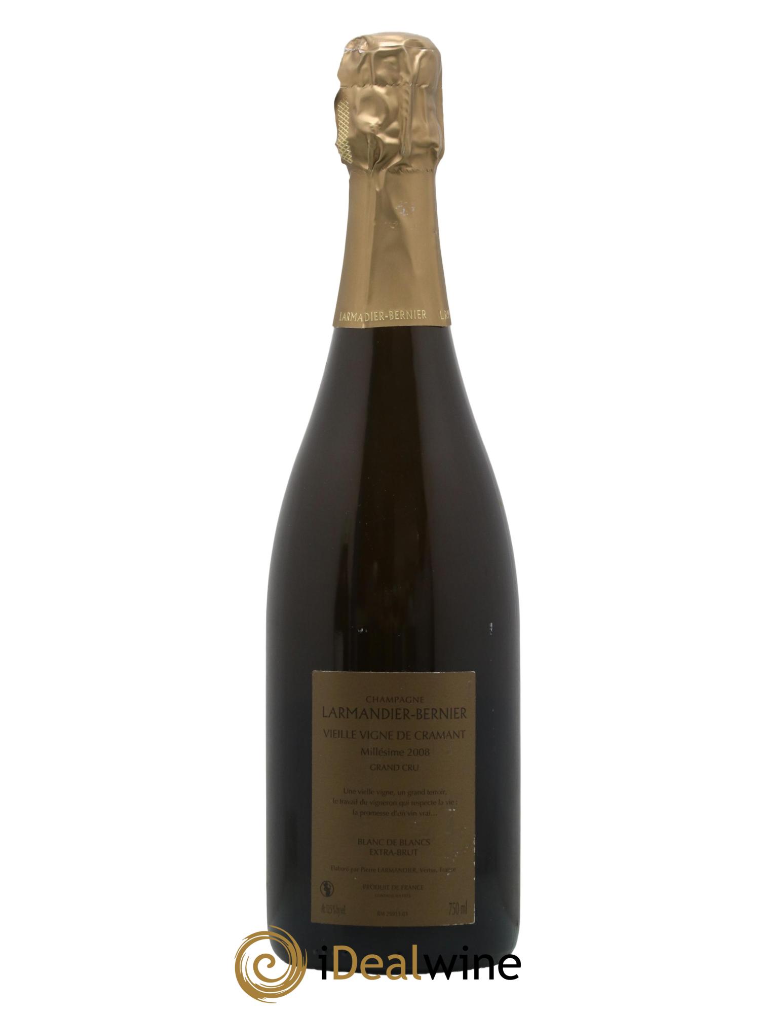 Vieille Vigne du Levant Grand Cru Extra-Brut Larmandier-Bernier 2008 - Lot de 1 bouteille - 1