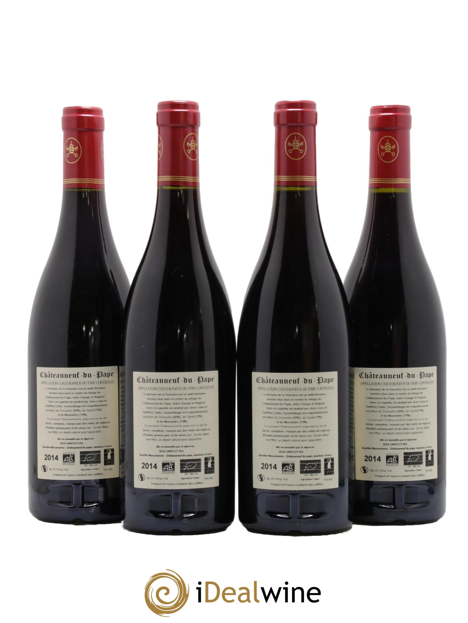 Châteauneuf-du-Pape Château de la Roncière 2014 - Posten von 4 Flaschen - 1