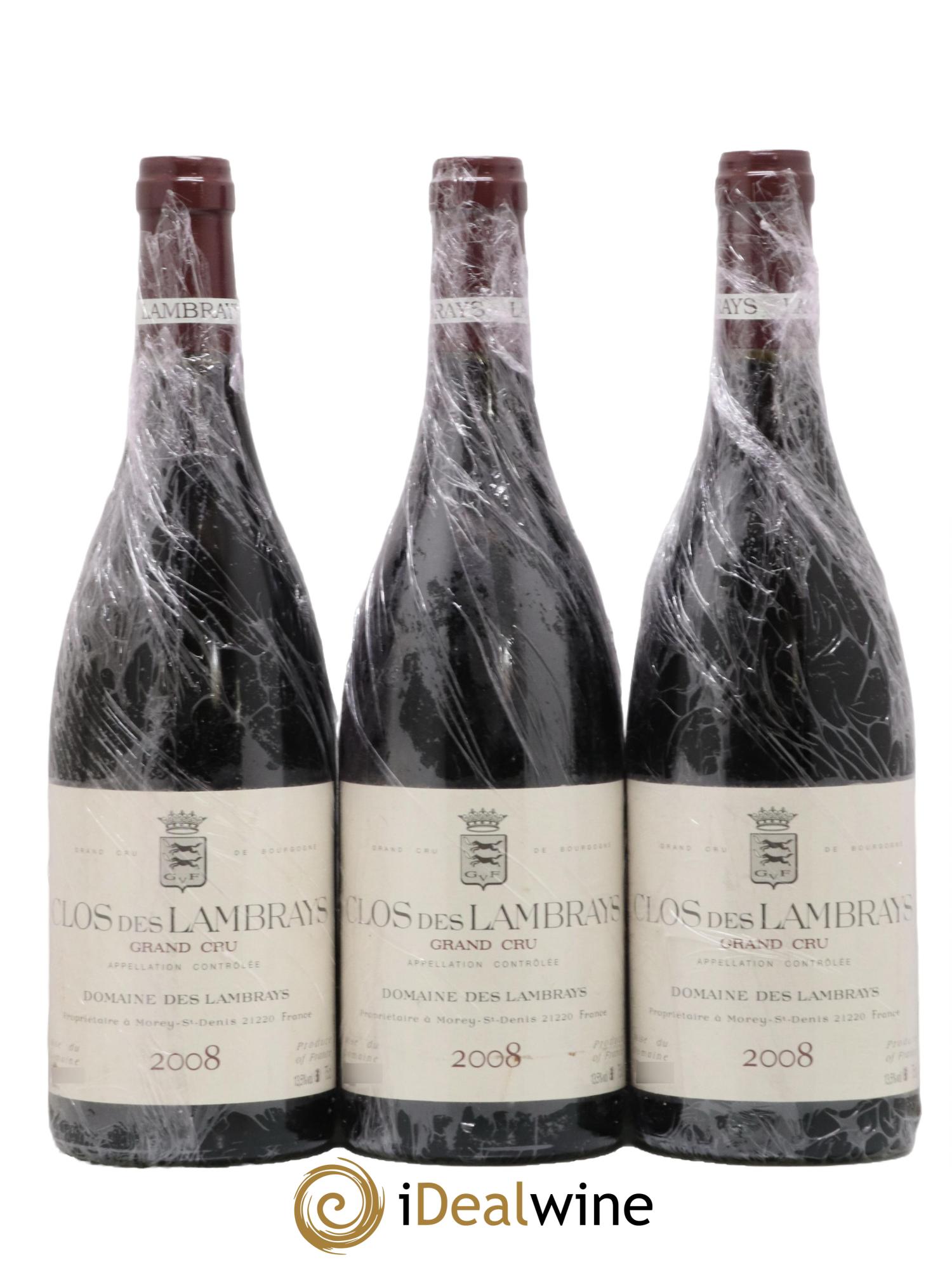 Clos des Lambrays Grand Cru Domaine des Lambrays 2008 - Lot de 3 bouteilles - 0