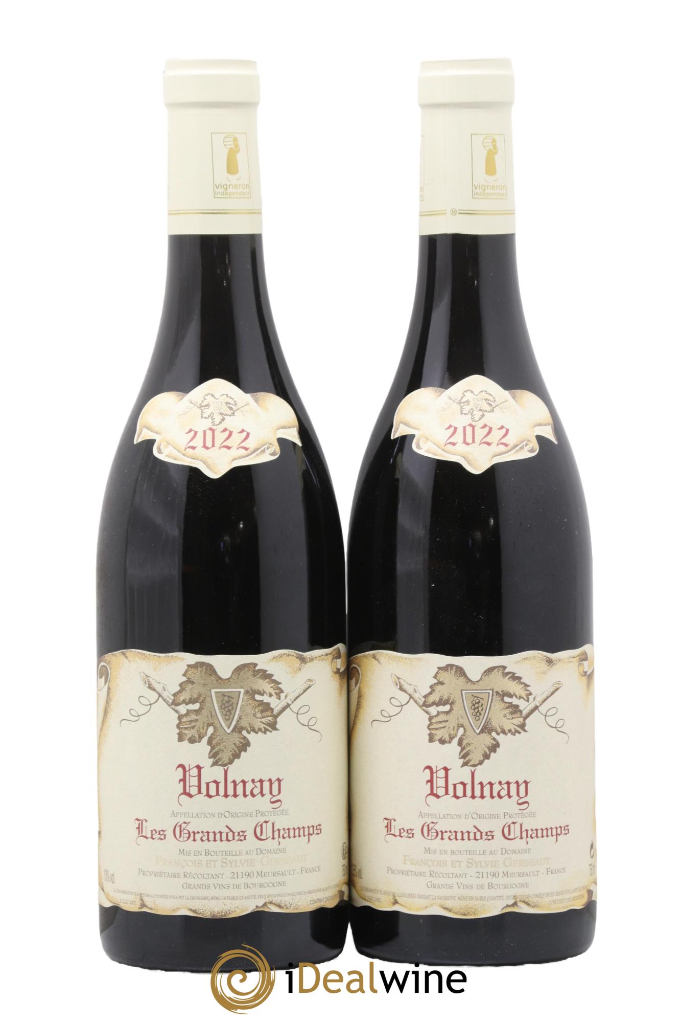 Volnay Les Grands Champs Domaine Gerbeaut 2022 - Lot de 2 bouteilles - 0