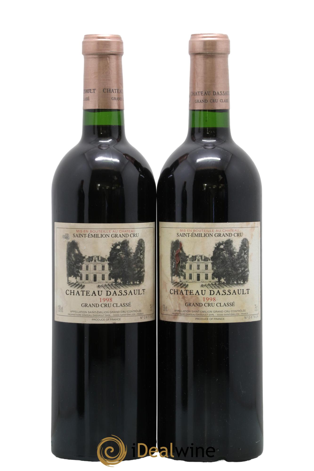 Château Dassault Grand Cru Classé 1998 - Lot de 2 bouteilles - 0