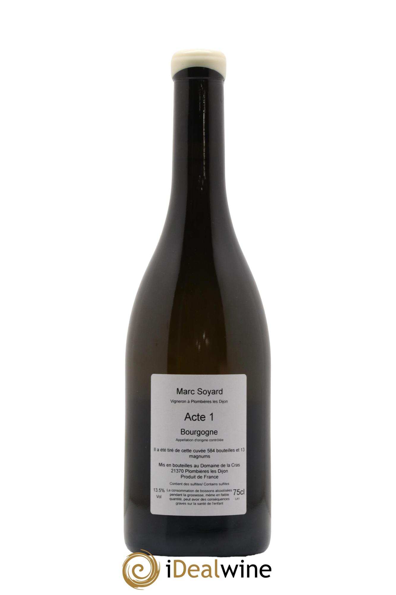 Bourgogne Acte 1 Domaine De La Cras Marc Soyard - Lot de 1 bouteille - 1