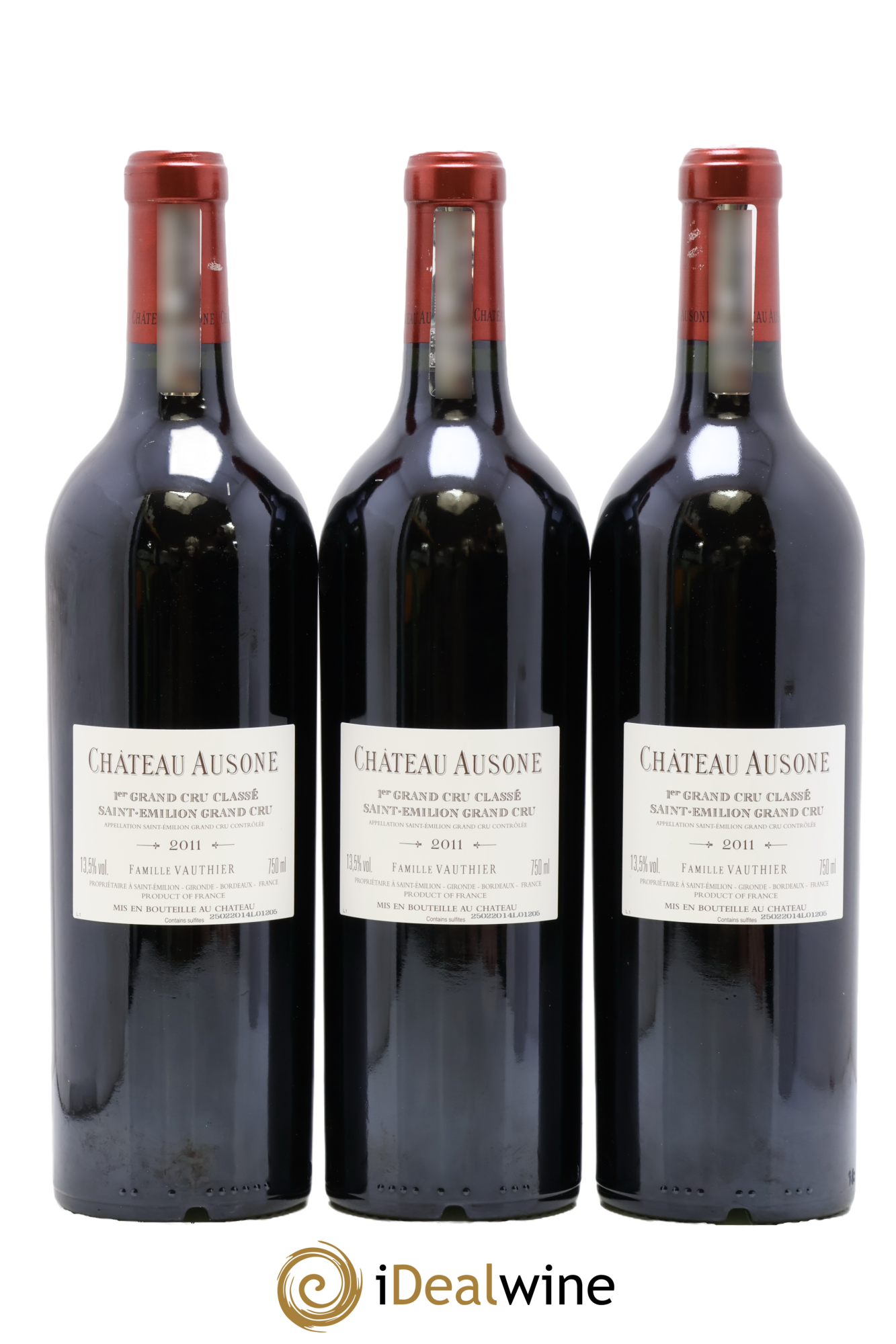 Château Ausone 1er Grand Cru Classé A 2011 - Lot of 3 bottles - 1